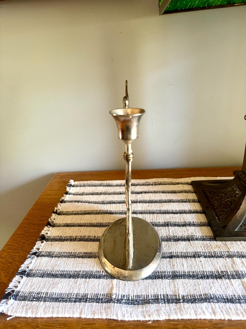 Vtg International Silver Company Angel Candlestick Holder | Silver Tall Angel Candle Holder | Holiday Angel Decor