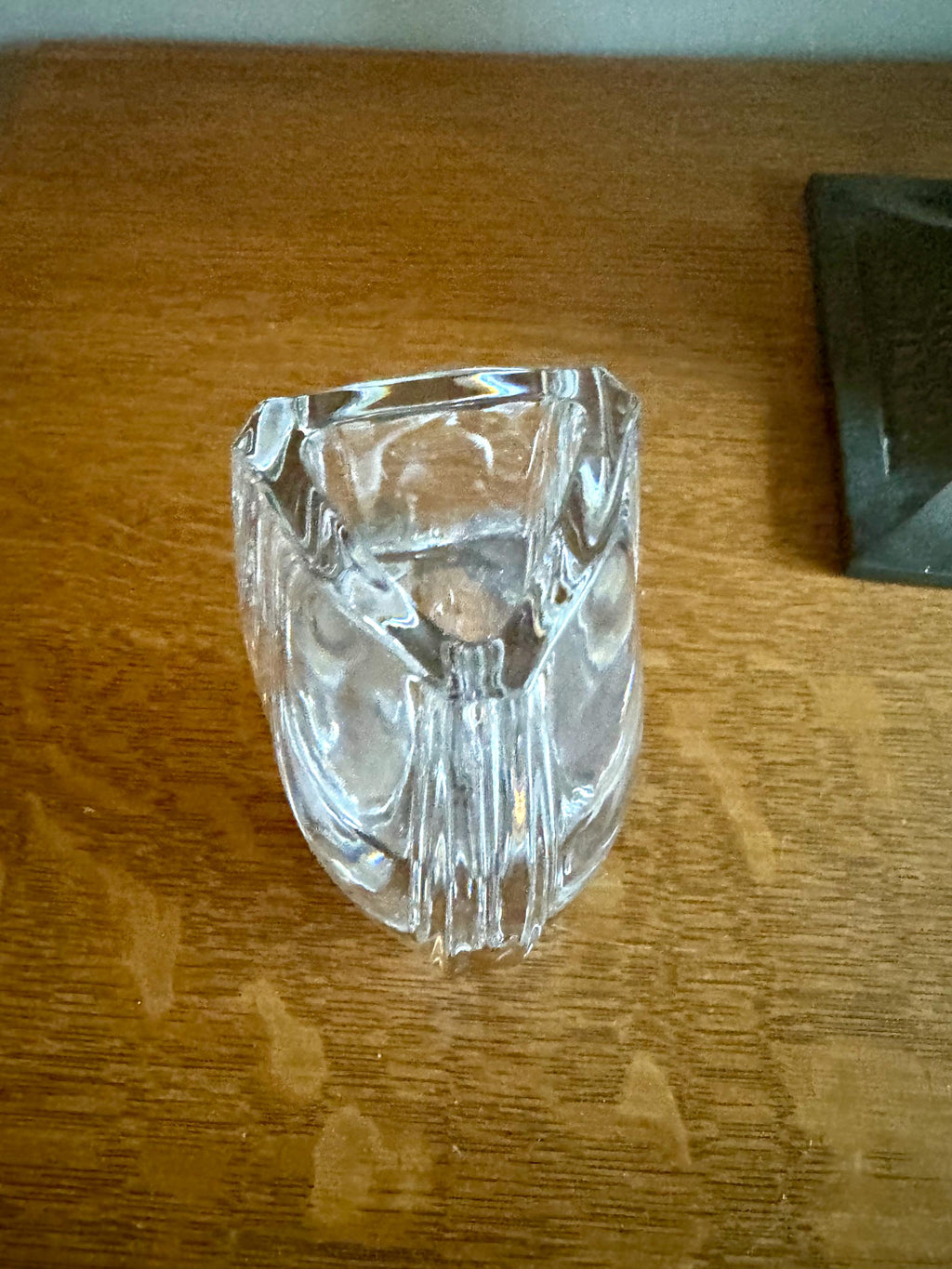 Vtg Baccarat Crystal Bouton-D'or Bud Vase | Crystal Triangular French Vase | 6" Baccarat Bud Vase | Baccarat Crystal Flower Vase