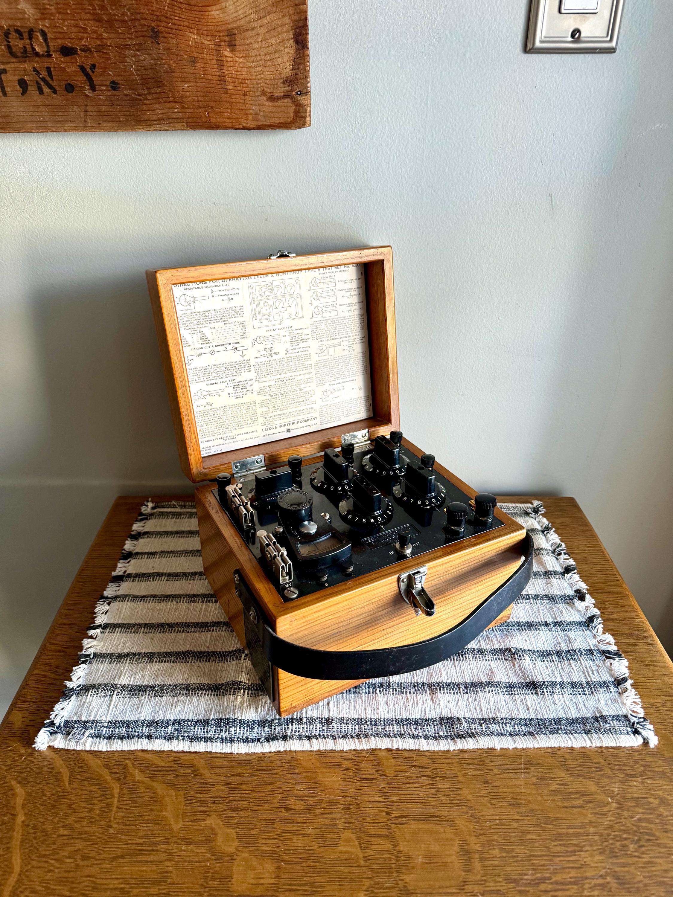 Vintage Leeds and Northrup Type S test Set | Leeds and Northrup 5300 Test Set | Resistance Galvanometer In Wood Box