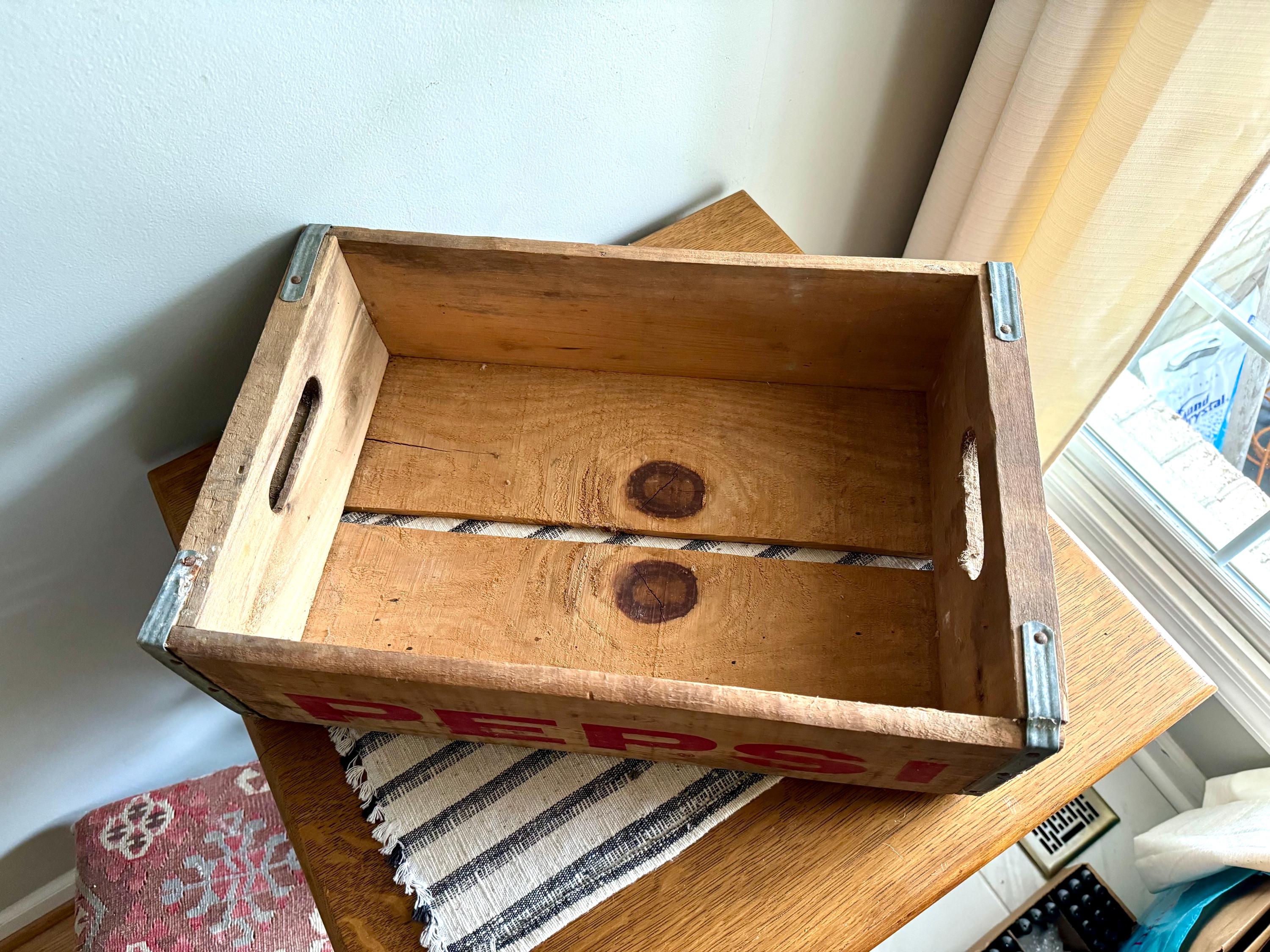 Vintage Pepsi Wooden Crate | Rustic Original Pepsi Crate | Pepsi Cola Advertisement Crate | Pepsi Washington D.C. Wood Crate