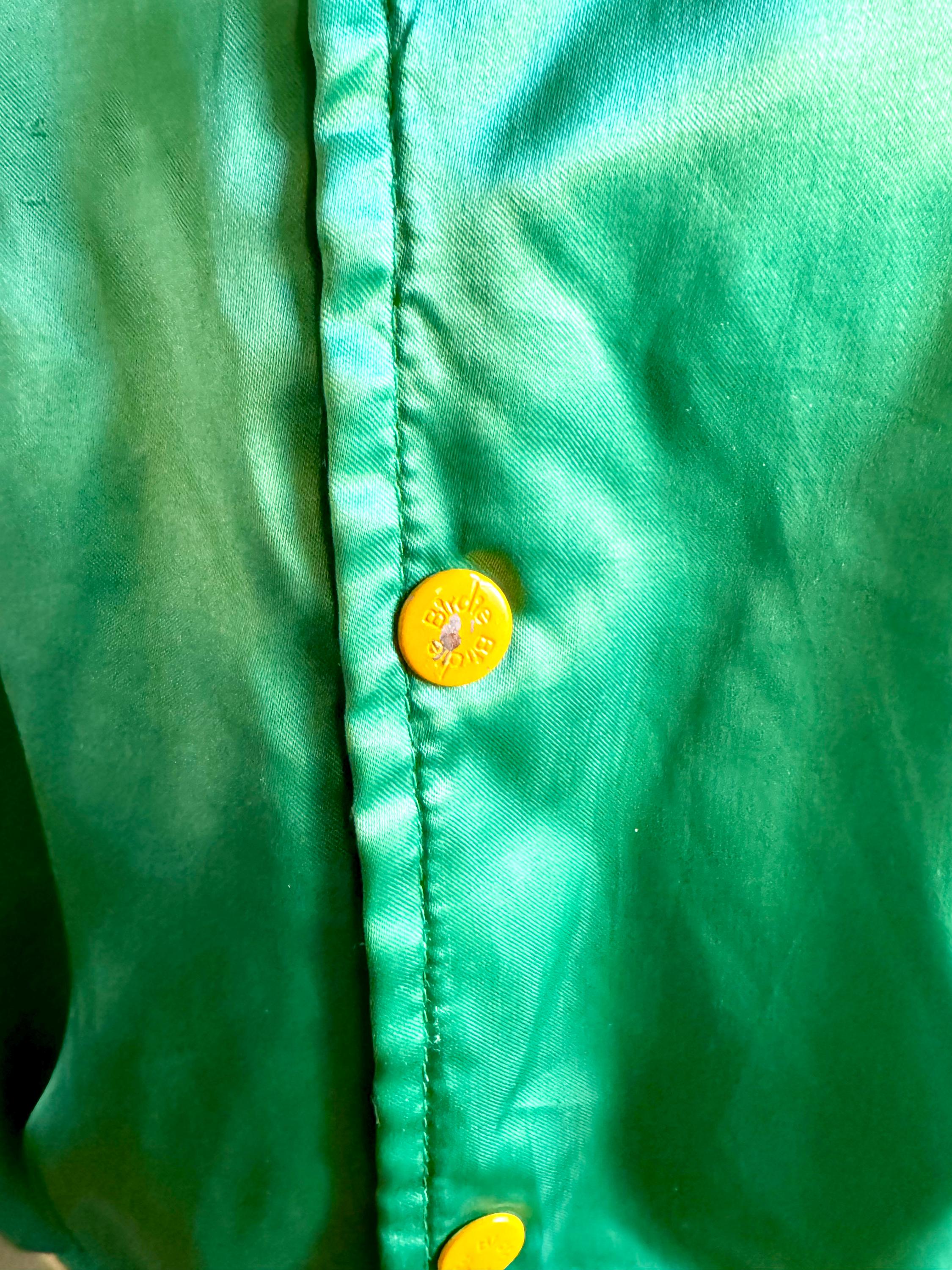 Vintage Green Birdie by Richard A. Leslie Racing Bomber Jacket | Brenda Scotmar 13 Racing Jacket | Yellow and Green Birdie Racing Jacket (S)