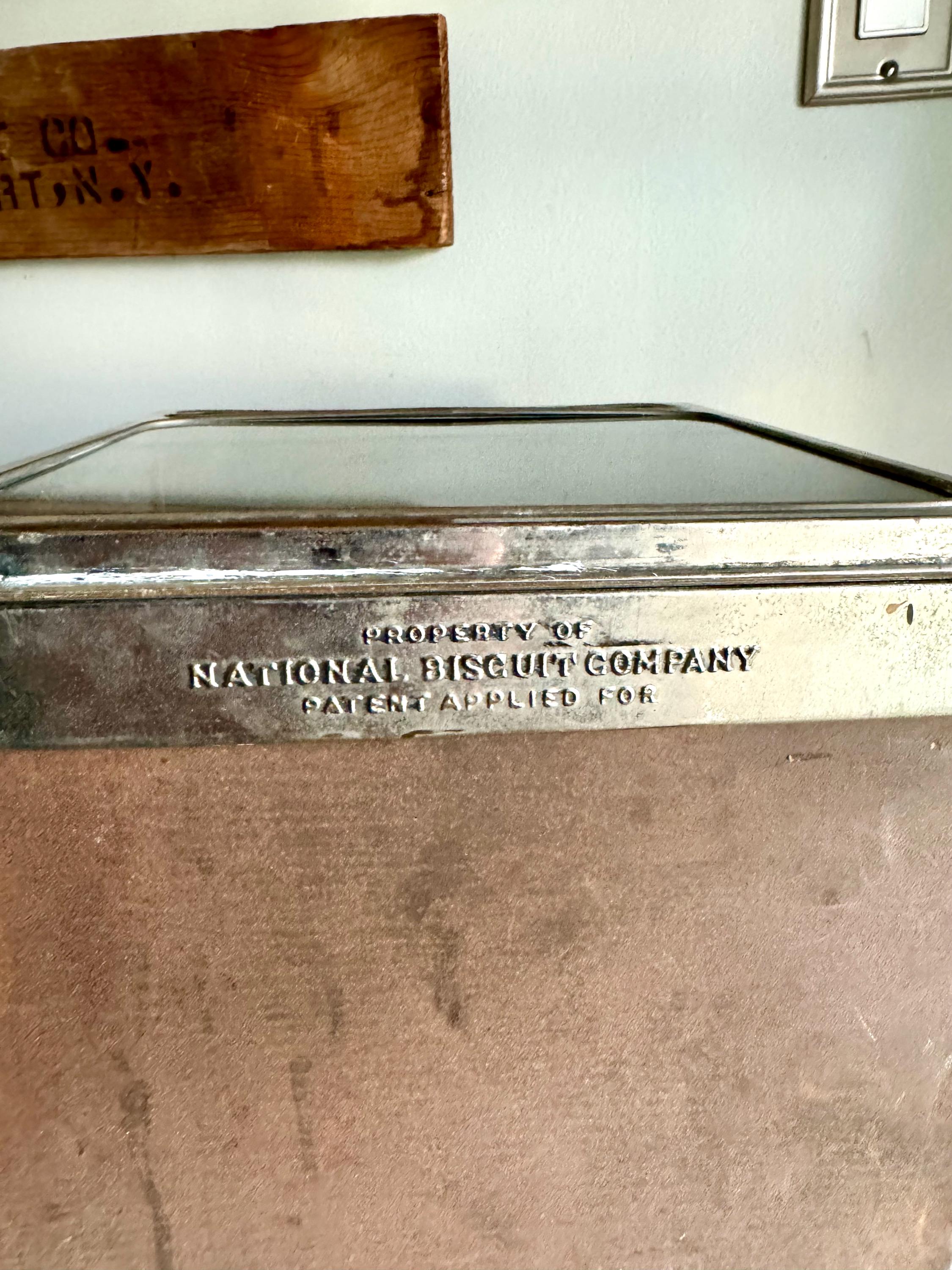 Vintage Nabisco Store Display Box | National Biscuit Company Bakers Display Box | Glass Door Nabisco Tin Display Box