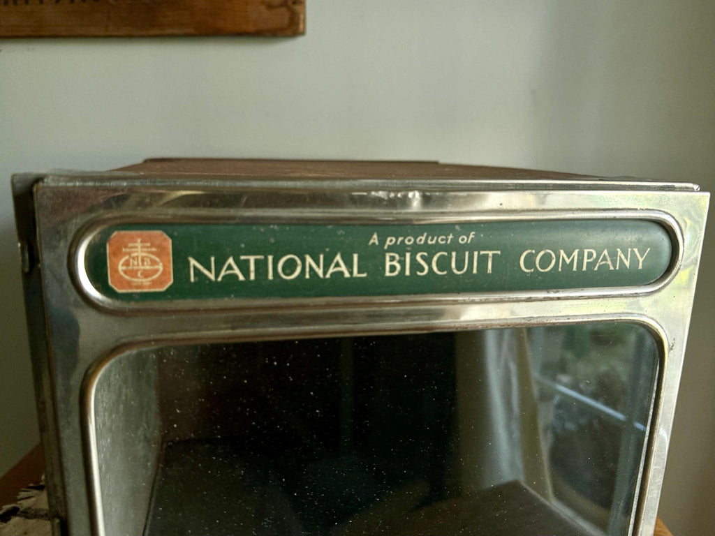 Vintage Nabisco Store Display Box | National Biscuit Company Bakers Display Box | Glass Door Nabisco Tin Display Box