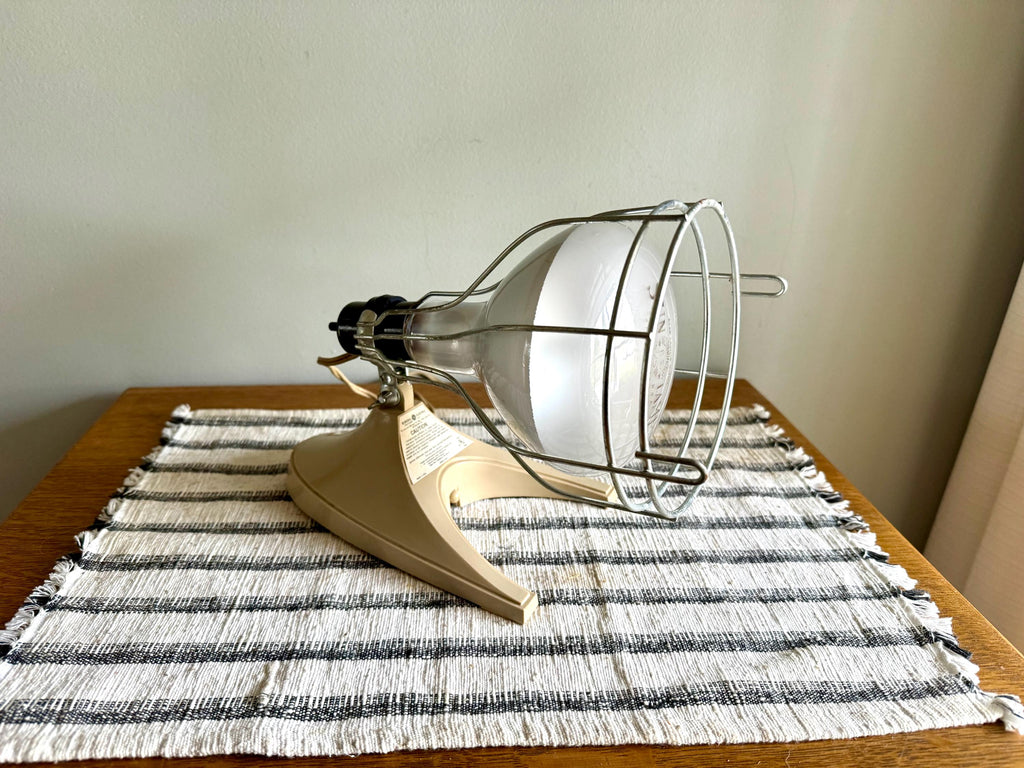 A GE Chill Chaser Deluxe Infrared Heatlamp | Ge Infrared Heatlamp | Clear Infrared Table Heatlamp | GE HLK4 Heat Lamp