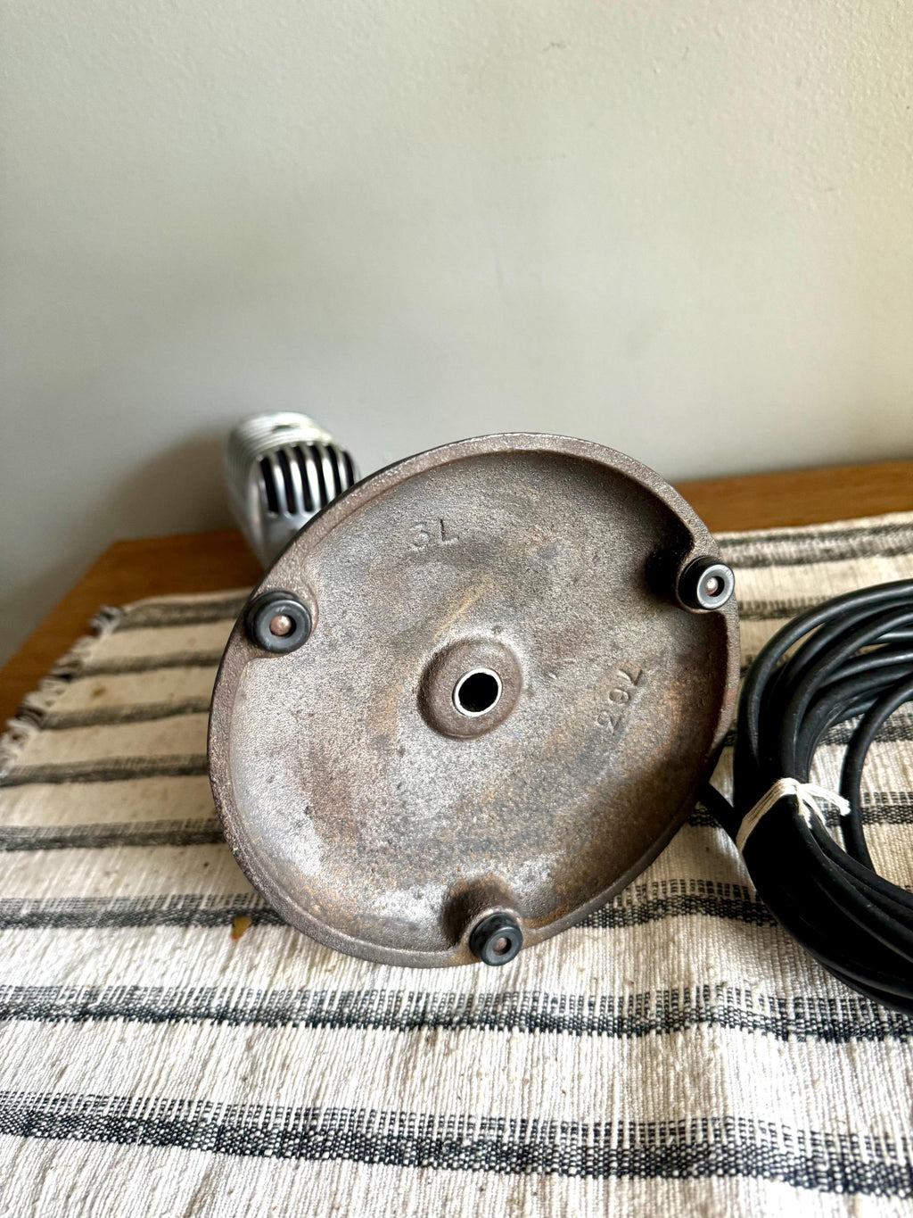 Vtg Shure Brothers Unidyne 55S Microphone | Unidyne Dynamic 55S Microphone on Stand | Chrome Microphone | Elvis Microphone