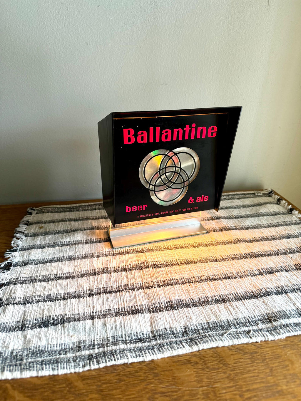 Ballantine Beer Motion Advertisement Sign | Bar Register Light Motion Sign | Small Ballantine Beer Light Motion Sign