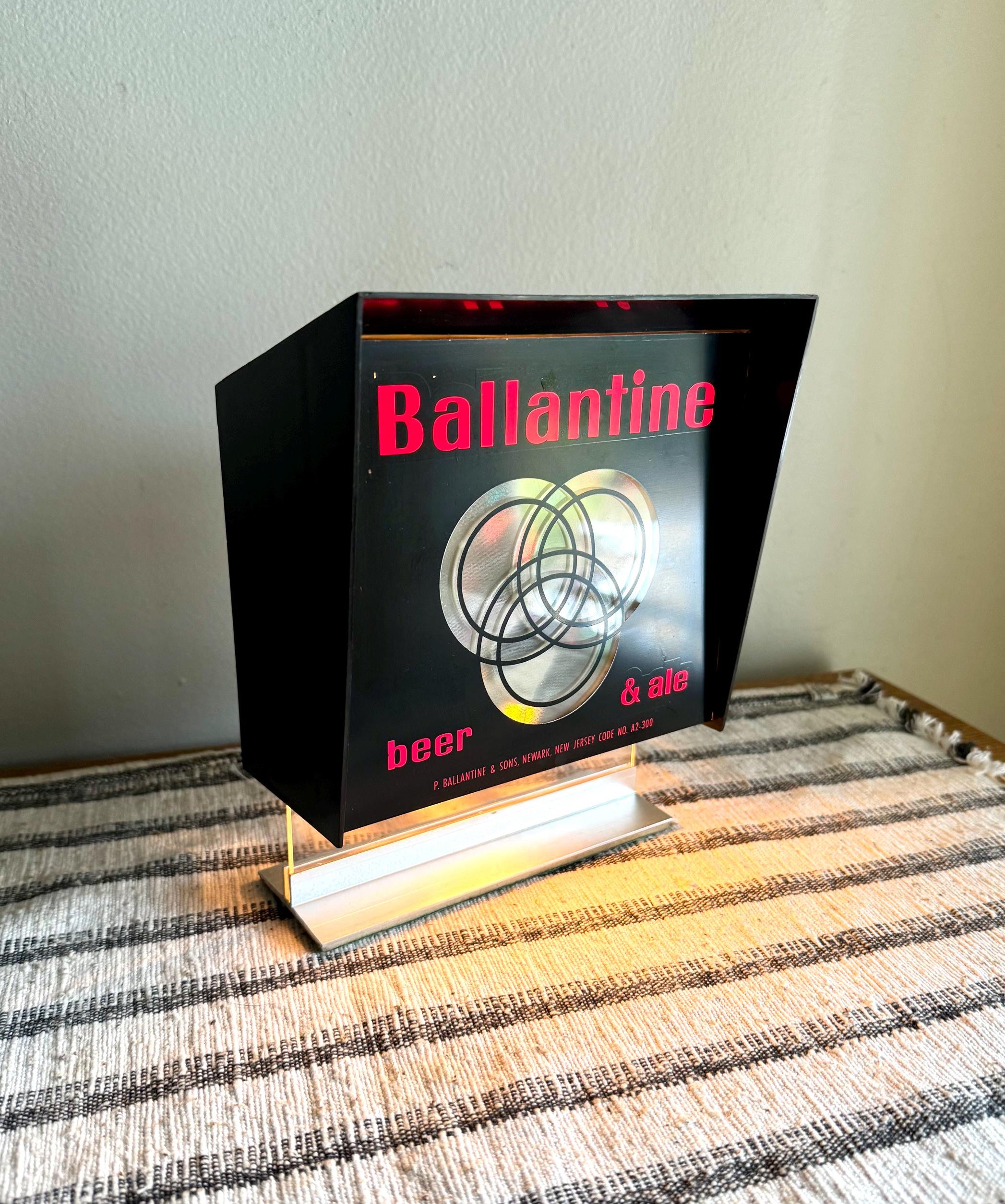 Ballantine Beer Motion Advertisement Sign | Bar Register Light Motion Sign | Small Ballantine Beer Light Motion Sign