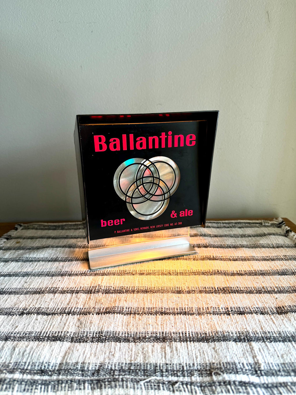 Ballantine Beer Motion Advertisement Sign | Bar Register Light Motion Sign | Small Ballantine Beer Light Motion Sign