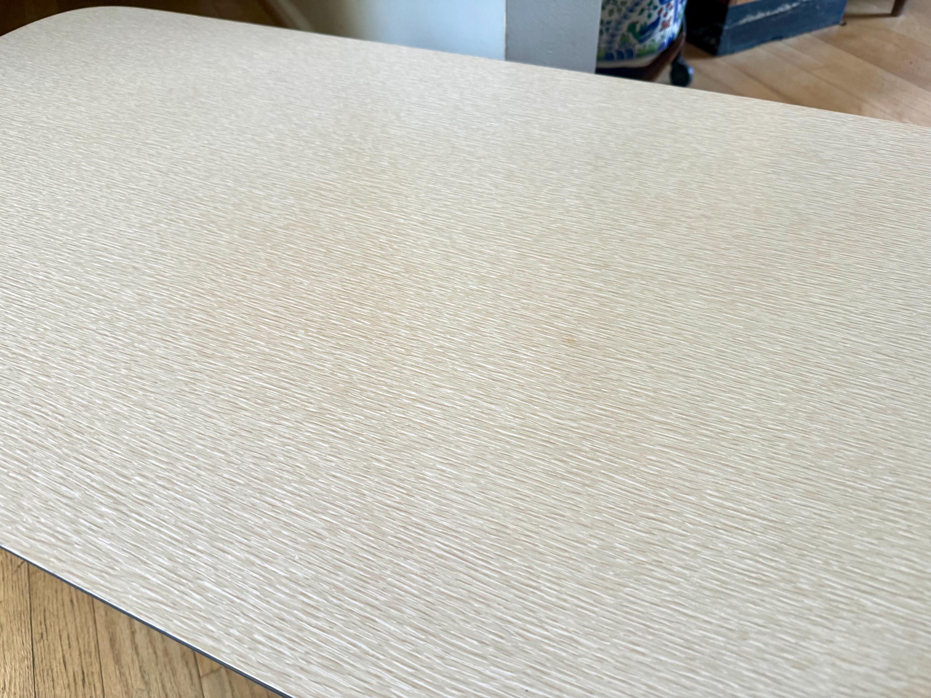 Blue MCM Formica Top Coffee Table | MCM Wood Coffee Table | Wood MCM Coffee Table | Wood Legged McM Table | McM Furniture