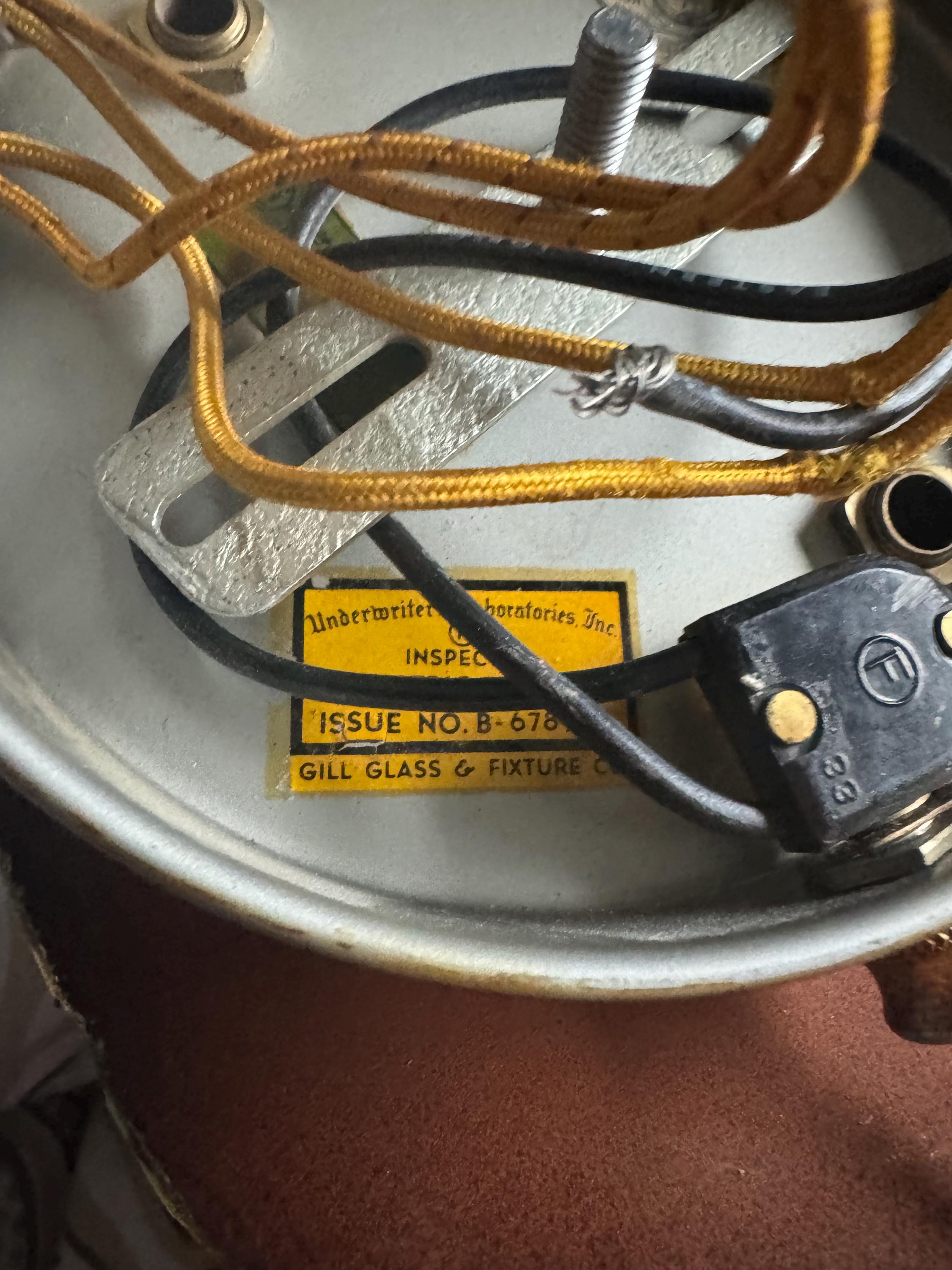 Art Deco Gill Glass & Fixture Co. Wall Mirror Sconce Light | Art Nouveau Mirror Wall Light | Patina Mirror Wall Light | Mirrored Sconce