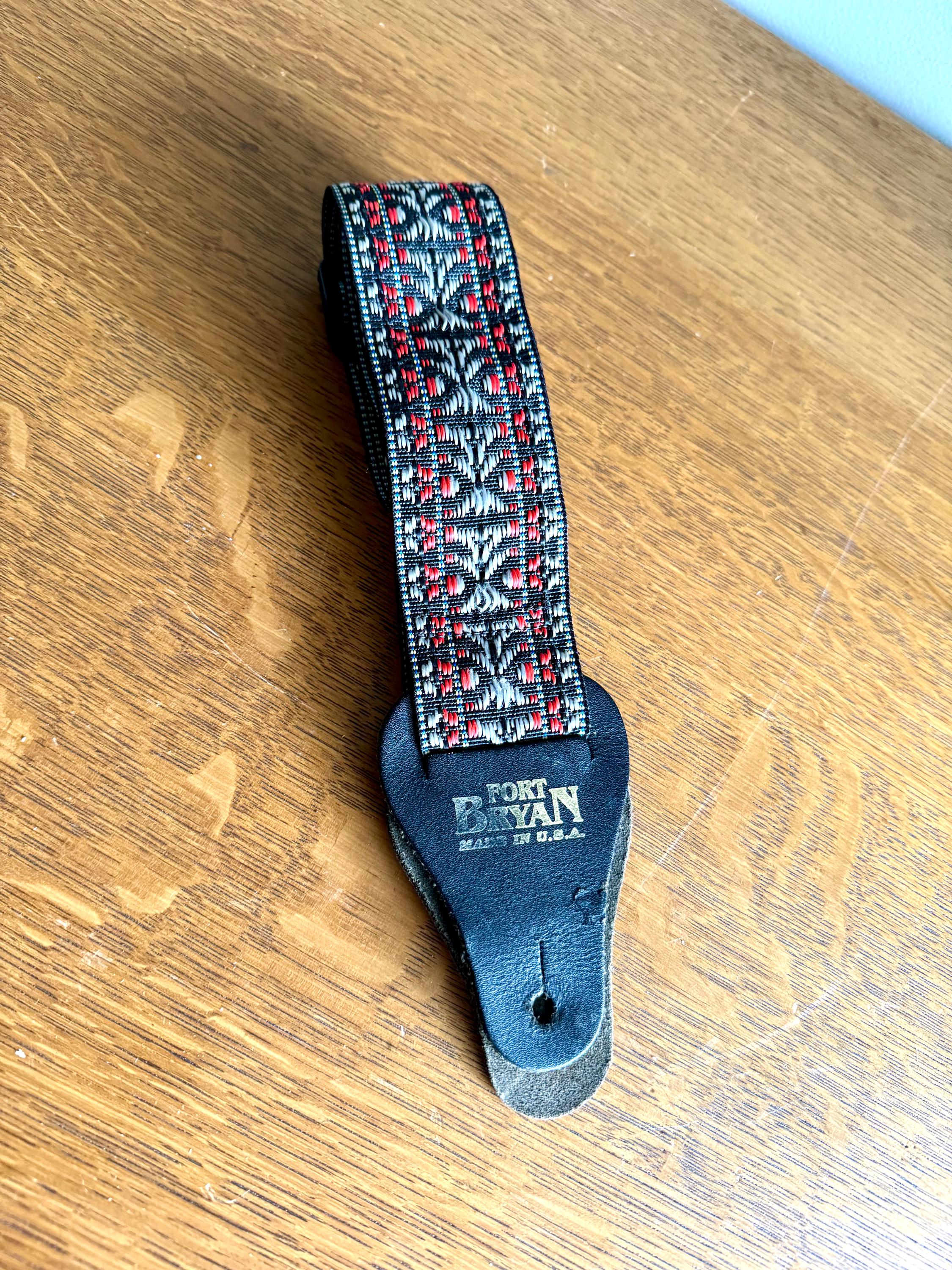 Fort Bryan Boho Woven Guitar Strap | Vtg Bohemian Style Fort Bryan Guitar Strap | Retro Guitar Strap | Fort Bryan Instrument Strap
