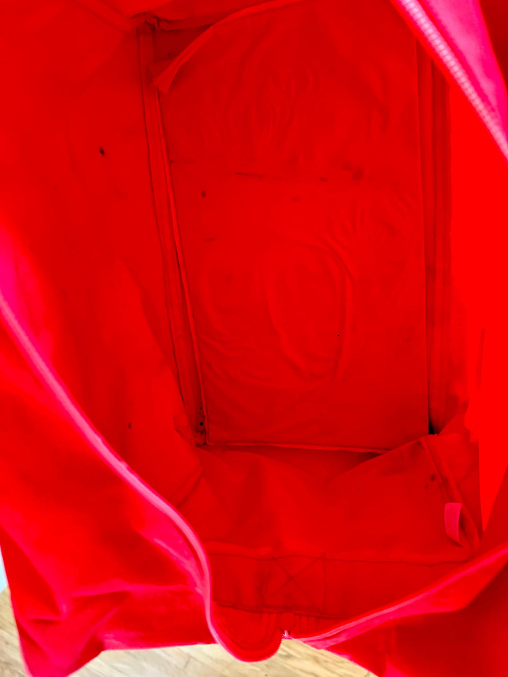 Vtg Uniworld Red Shoulder Bag  | Red Vinyl Canvas Carry On Bag | Red Handbag Duffle Bag | Red Uniworld Bag | 80's Weekender Bag