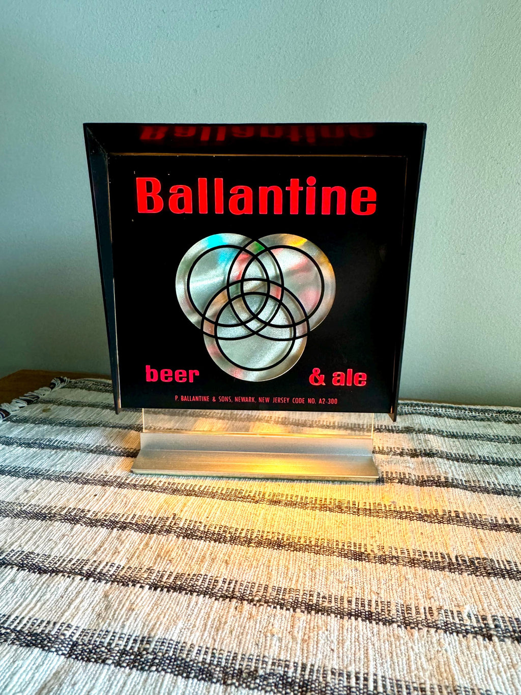 Ballantine Beer Motion Advertisement Sign | Bar Register Light Motion Sign | Small Ballantine Beer Light Motion Sign