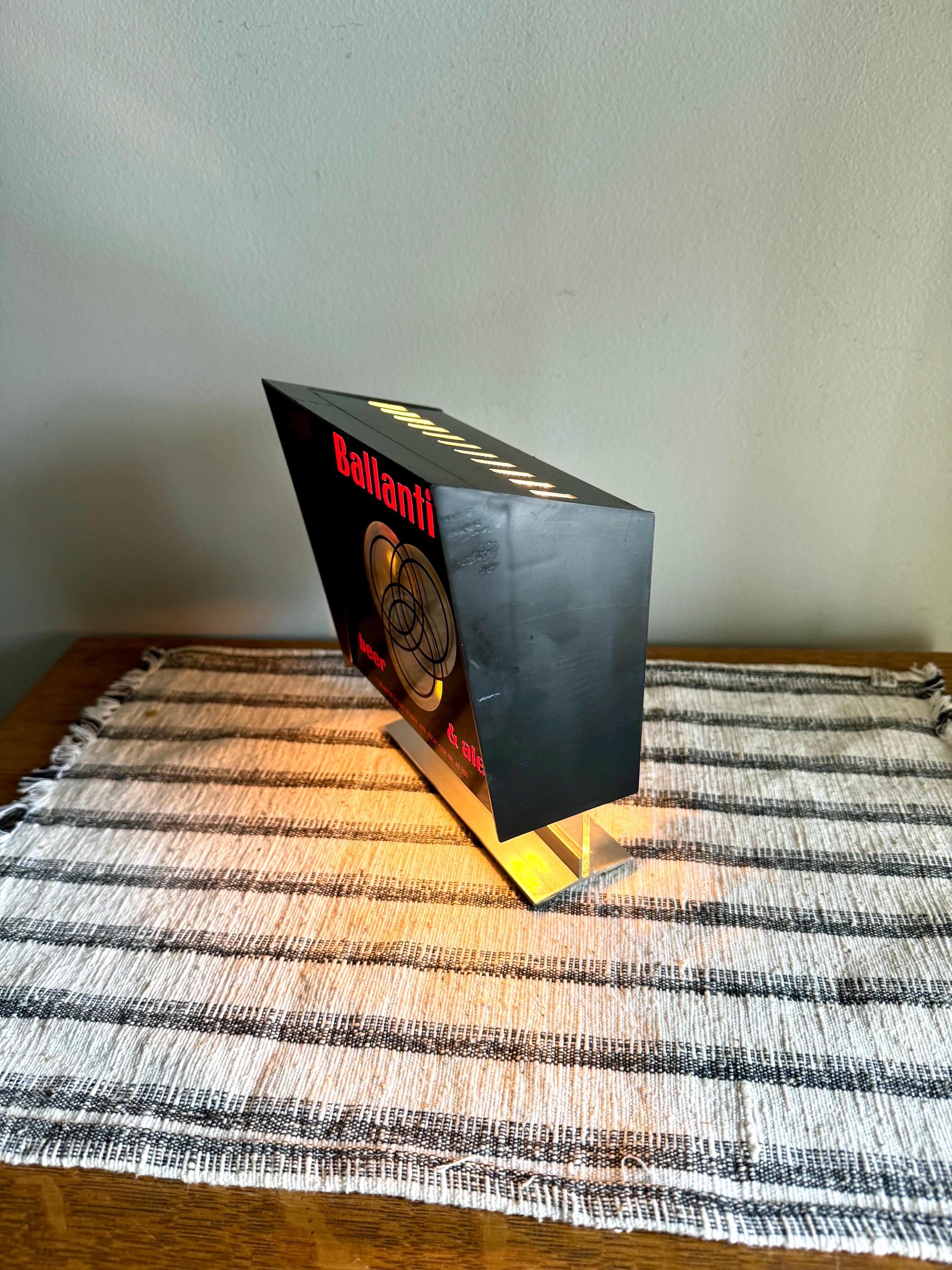 Ballantine Beer Motion Advertisement Sign | Bar Register Light Motion Sign | Small Ballantine Beer Light Motion Sign