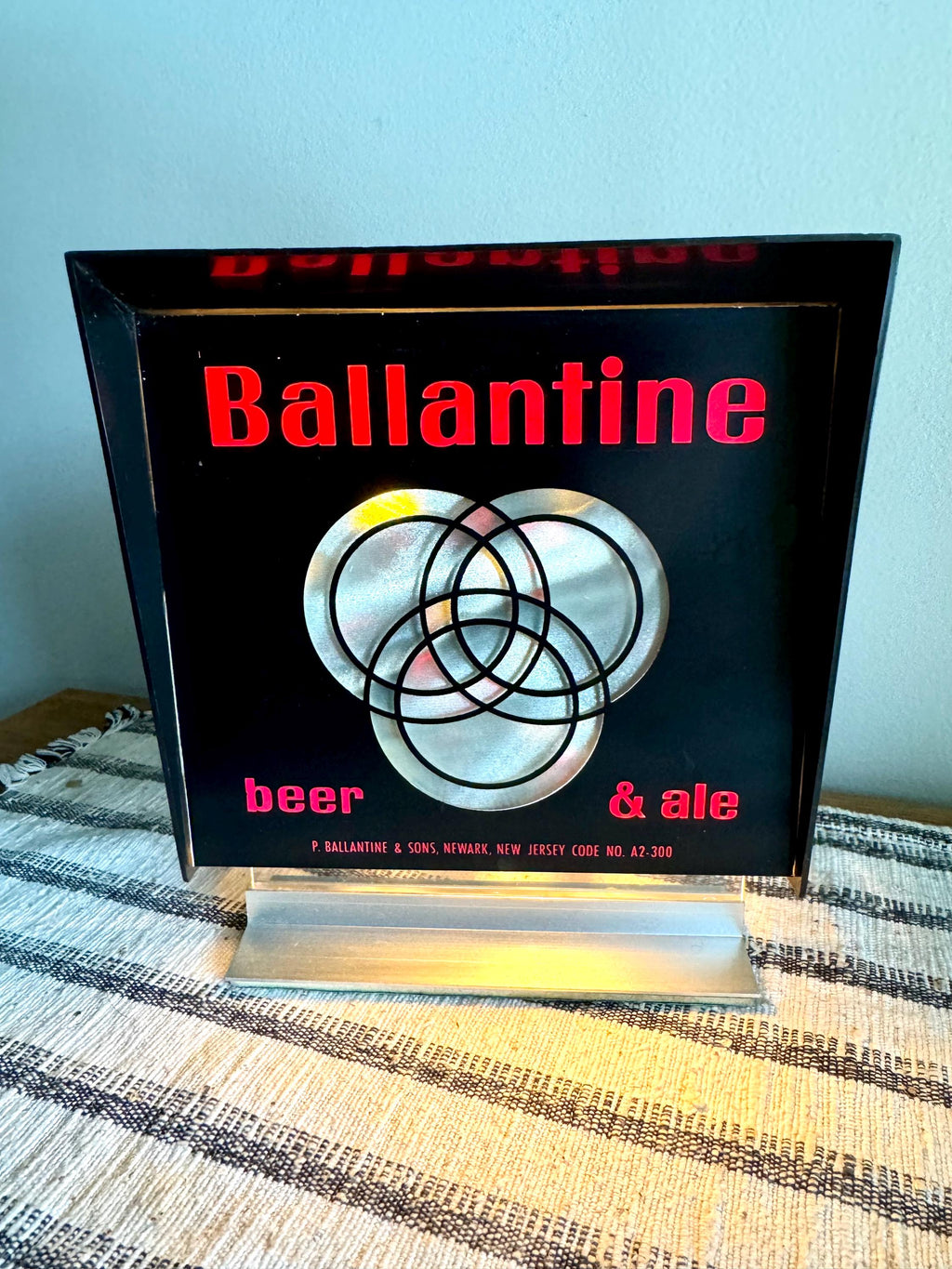 Ballantine Beer Motion Advertisement Sign | Bar Register Light Motion Sign | Small Ballantine Beer Light Motion Sign