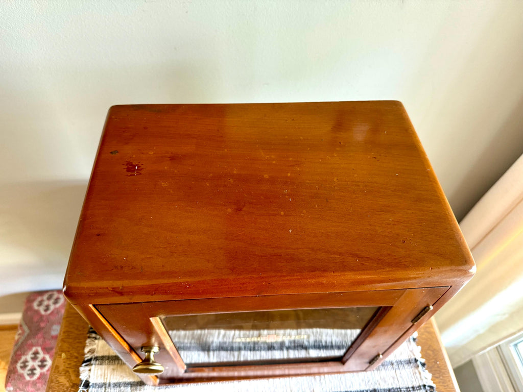 Wooden Medical Sterilizer Cabinet | Wood Sterilizer Cabinet | Vintage Display Cabinet | Medical Cabinet | Barber Cabinet | Sterilizer Wood Cabinet