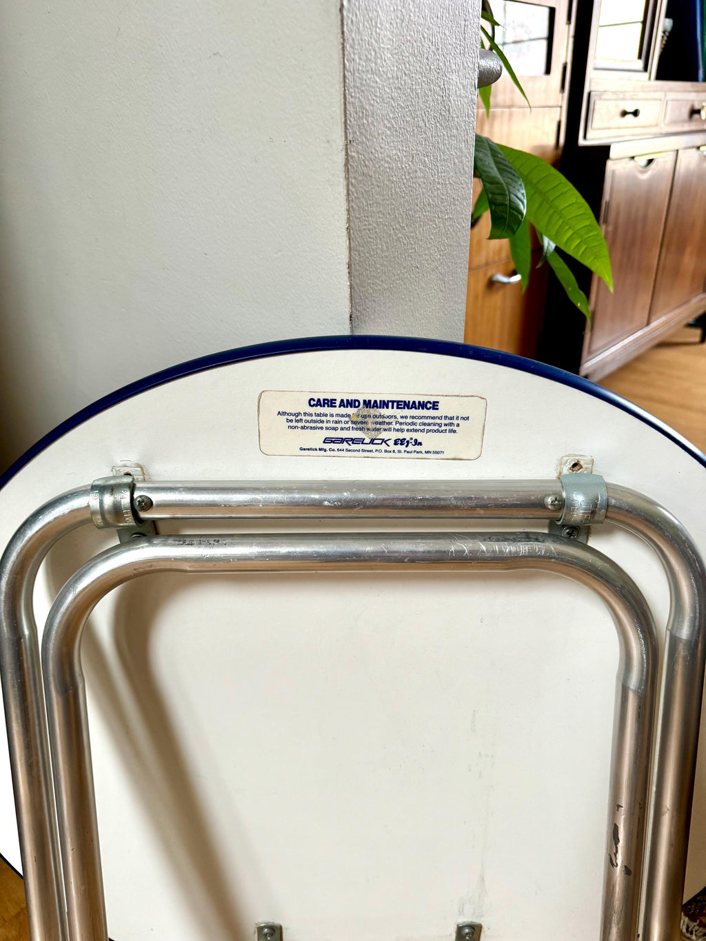Vtg Nautical Themed Folding Table | Nautical Deck Table | Pool Deck Table | Folding Child's Table| Garelick Folding Table | Anchor Table