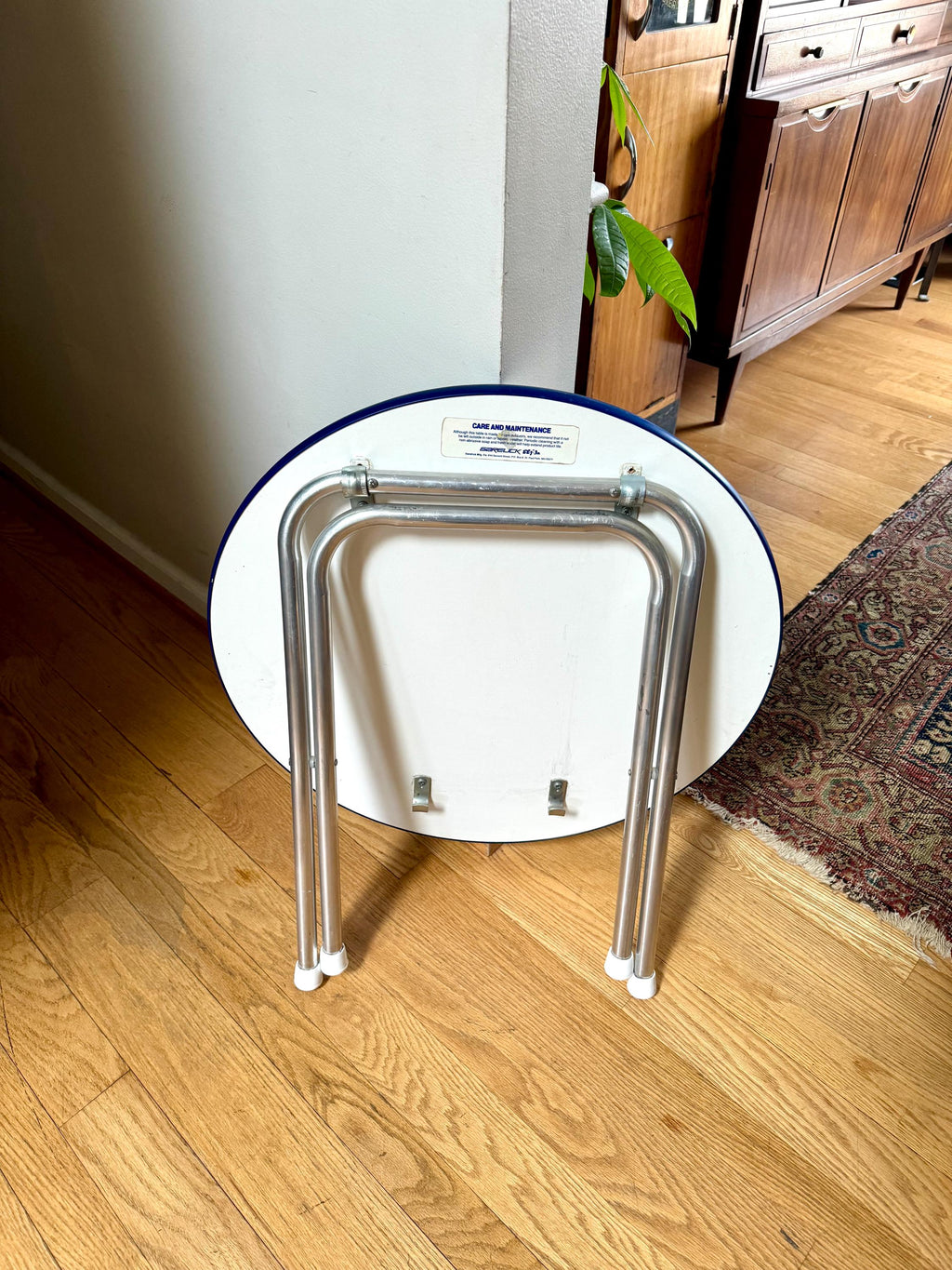 Vtg Nautical Themed Folding Table | Nautical Deck Table | Pool Deck Table | Folding Child's Table| Garelick Folding Table | Anchor Table