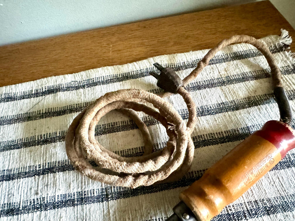 Vtg Fulton No. 85 Soldering Iron | Wood Handled Electric Soldering Iron Wand | Large Working Soldering Iron
