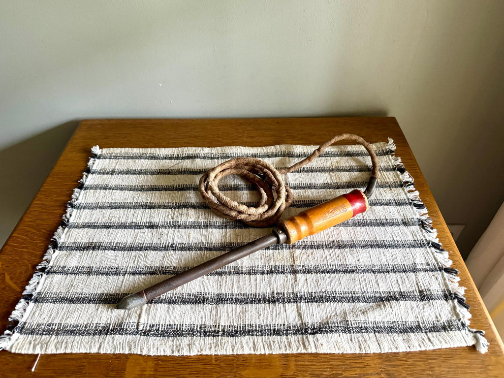 Vtg Fulton No. 85 Soldering Iron | Wood Handled Electric Soldering Iron Wand | Large Working Soldering Iron