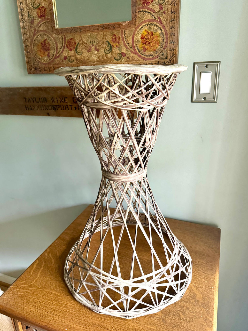 Vtg Russell Woodard Spun Fiberglass Planter | Mid Century Spun Fiberglass Plant Stand | Bohemian Fiberglass Planter Holder