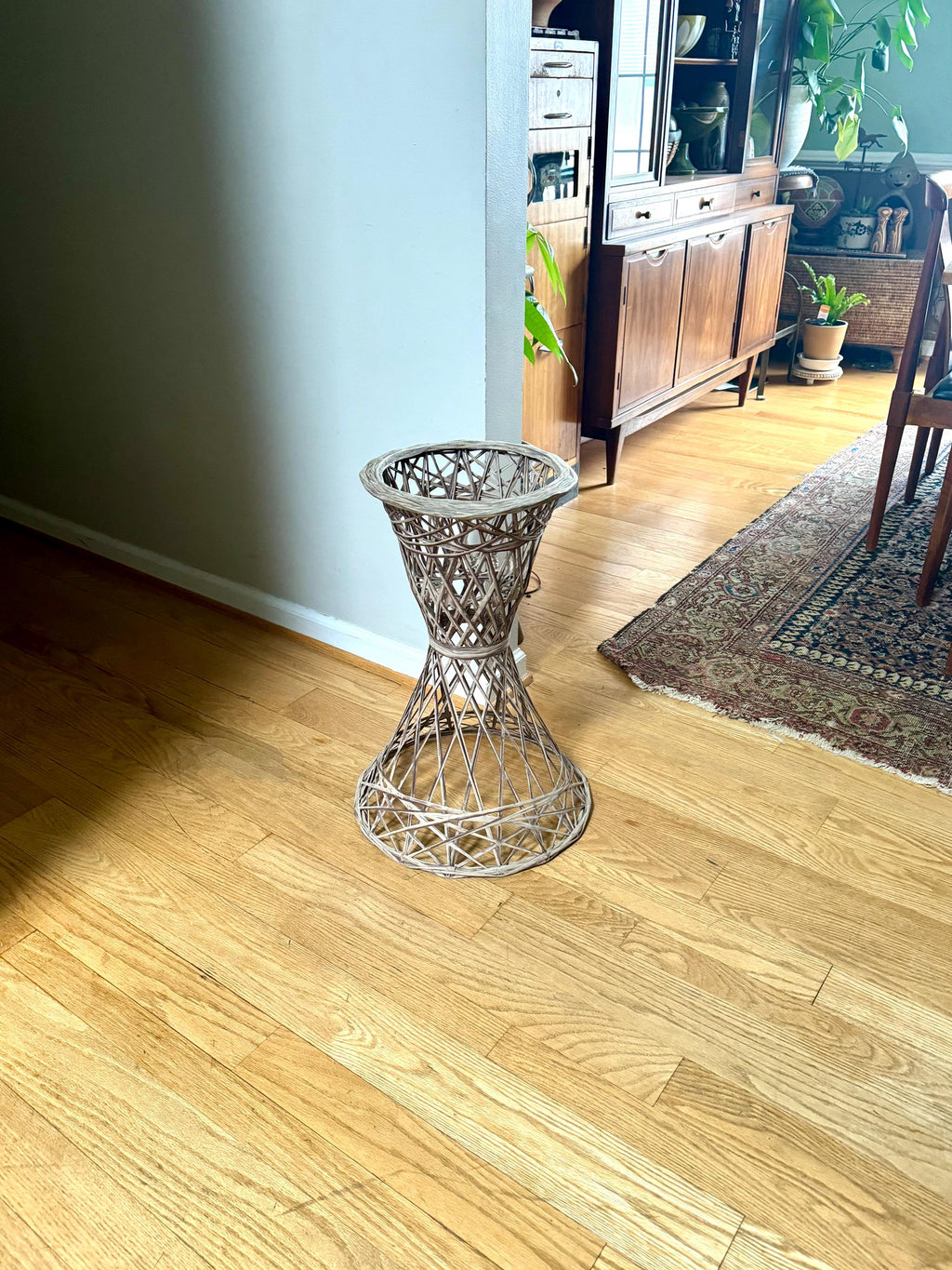 Vtg Russell Woodard Spun Fiberglass Planter | Mid Century Spun Fiberglass Plant Stand | Bohemian Fiberglass Planter Holder