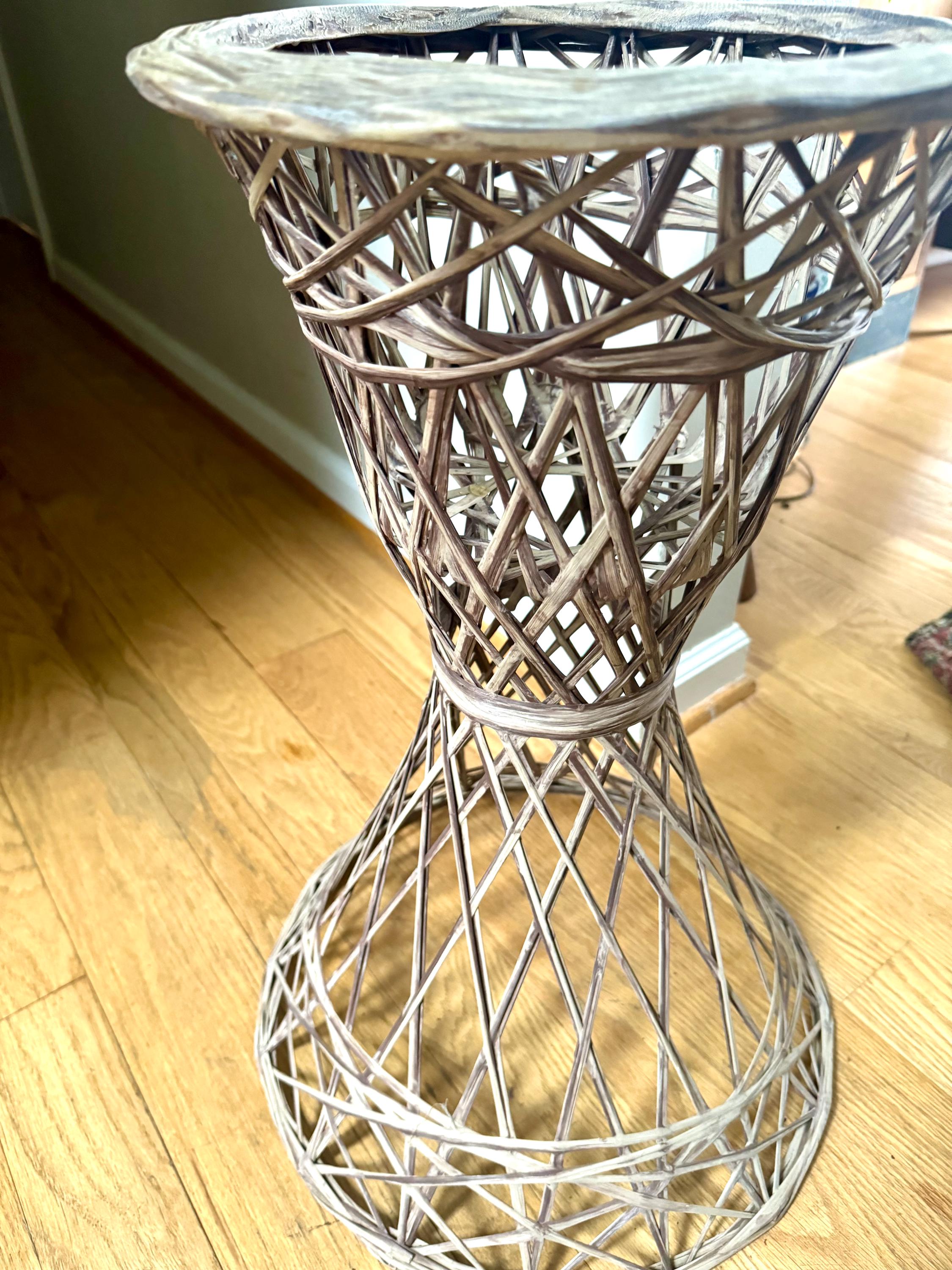 Vtg Russell Woodard Spun Fiberglass Planter | Mid Century Spun Fiberglass Plant Stand | Bohemian Fiberglass Planter Holder