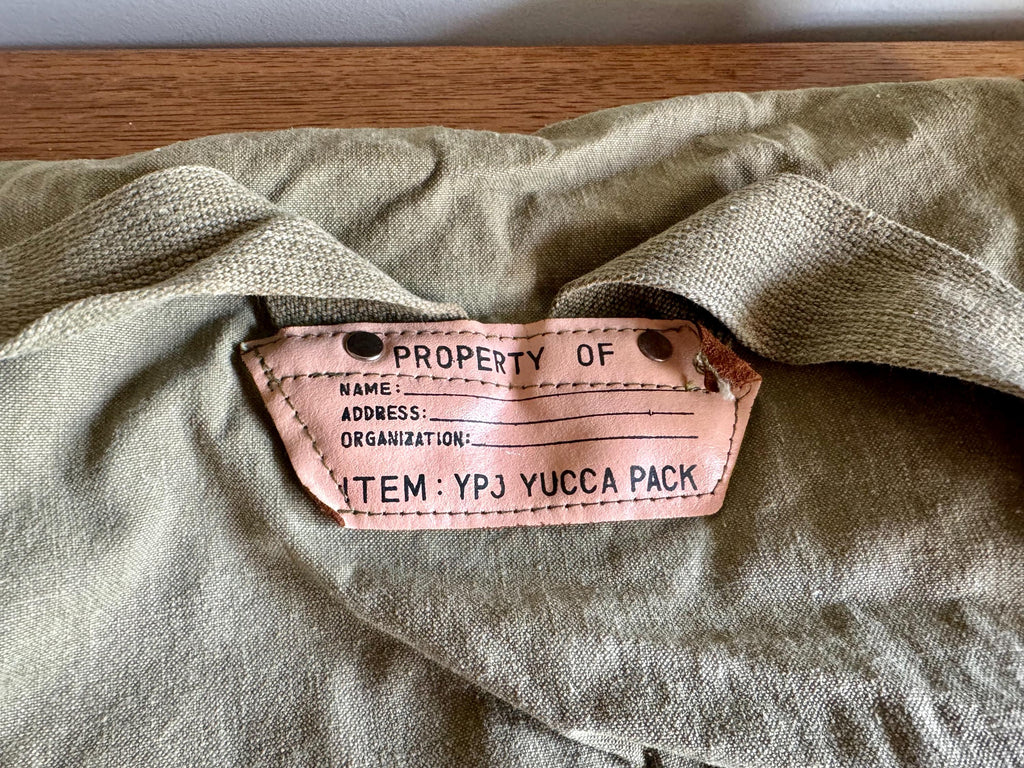 Vtg Boy Scout Canvas Backpack | YPJ Yucca Pack Canvas Bag | Green Canvas Pack Sack | Vintage Hiking Bag | Old BSA