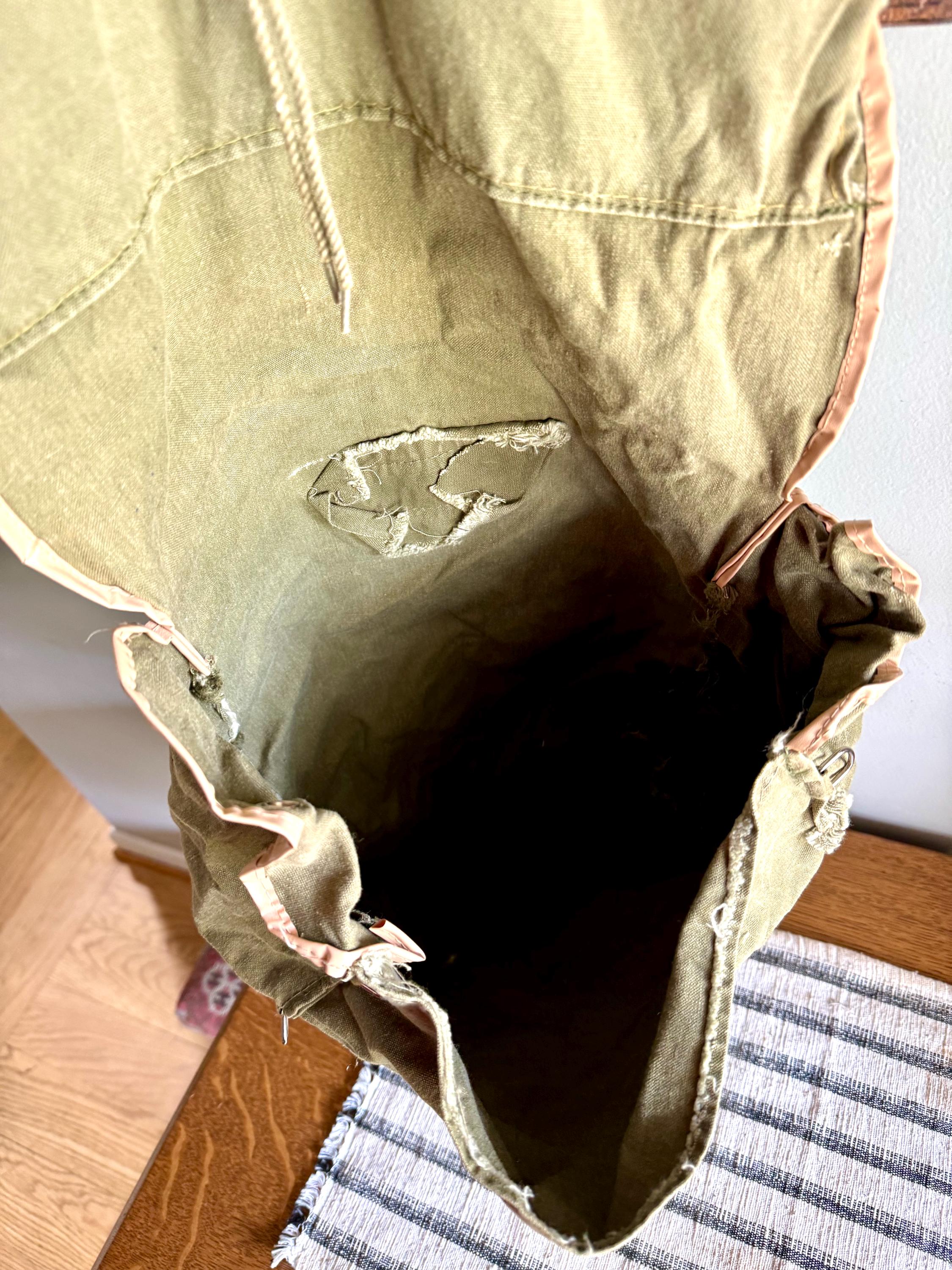 Vtg Boy Scout Canvas Backpack | YPJ Yucca Pack Canvas Bag | Green Canvas Pack Sack | Vintage Hiking Bag | Old BSA