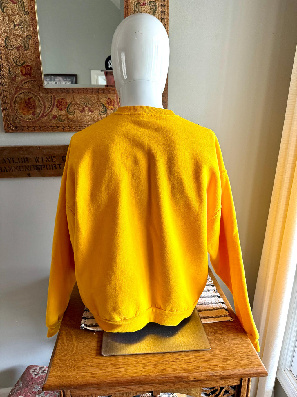 Vtg 1960's Style Yellow WMCA Good Guy Sweatshirt | Vtg WMCA Good Guy Yellow Crewneck Sweatshirt | New York Radio Station Sweatshirt