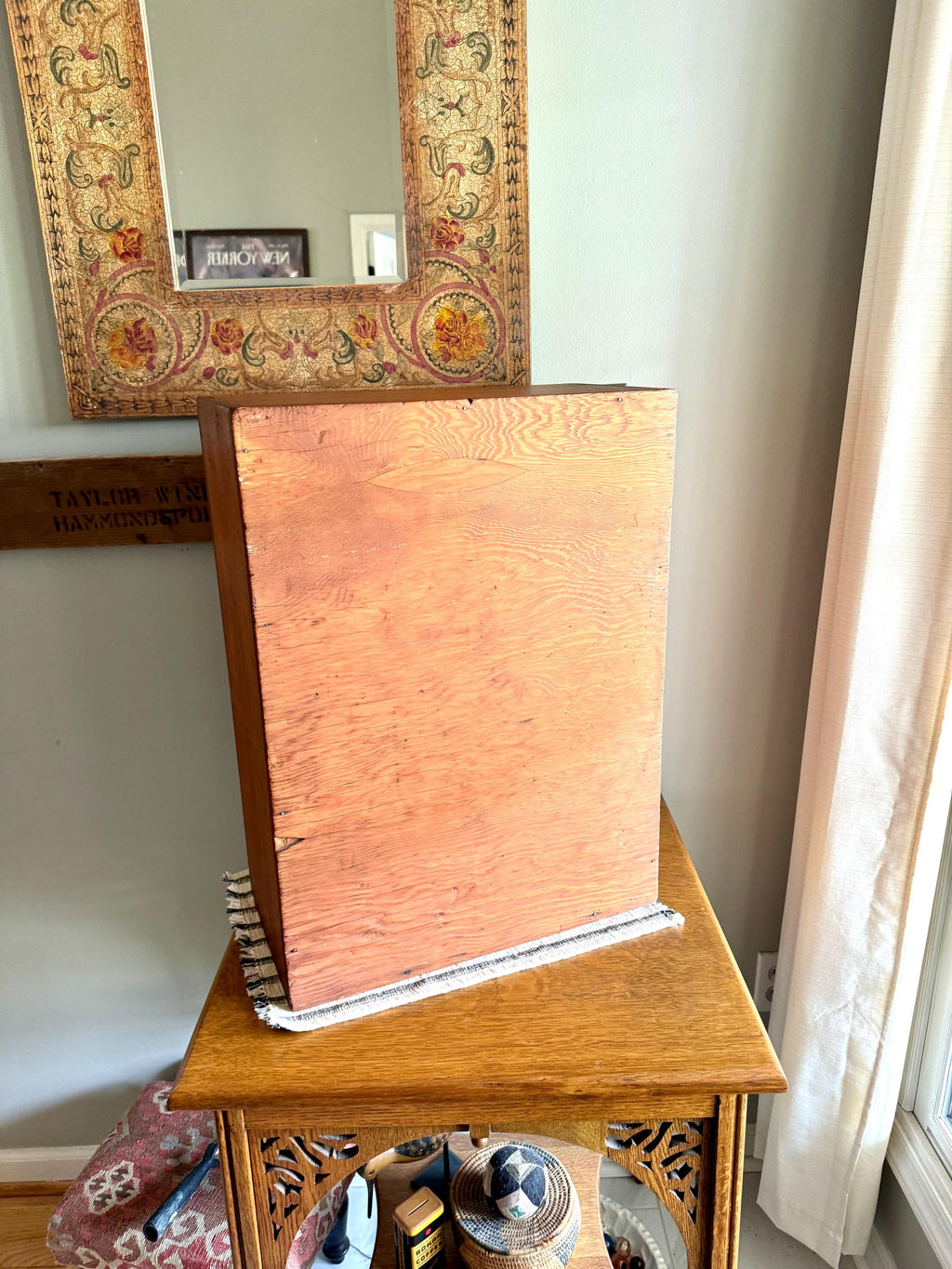 Vtg Wood Display Cabinet | Glass Door Display Cabinet | Apothecary Wood Cabinet | Table Top Wooden Cabinet | Glass Window Wood Cabinet