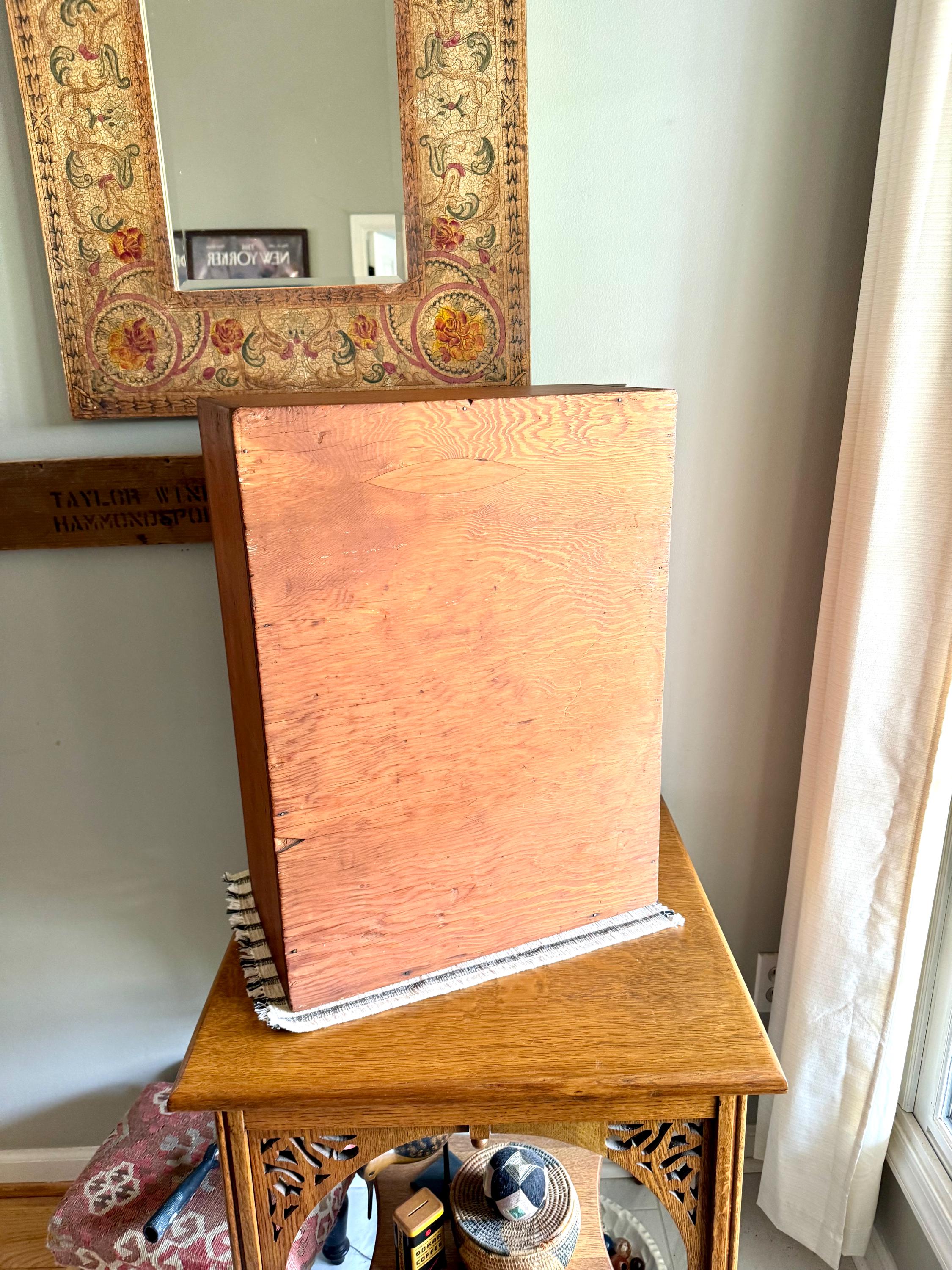 Vtg Wood Display Cabinet | Glass Door Display Cabinet | Apothecary Wood Cabinet | Table Top Wooden Cabinet | Glass Window Wood Cabinet