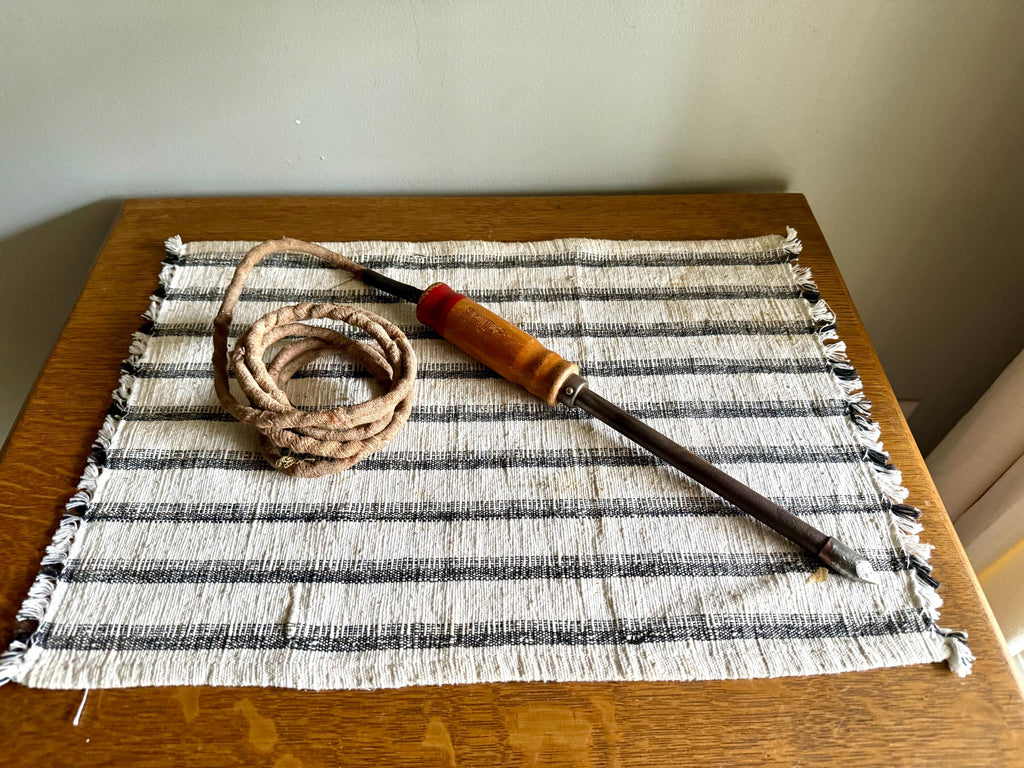Vtg Fulton No. 85 Soldering Iron | Wood Handled Electric Soldering Iron Wand | Large Working Soldering Iron