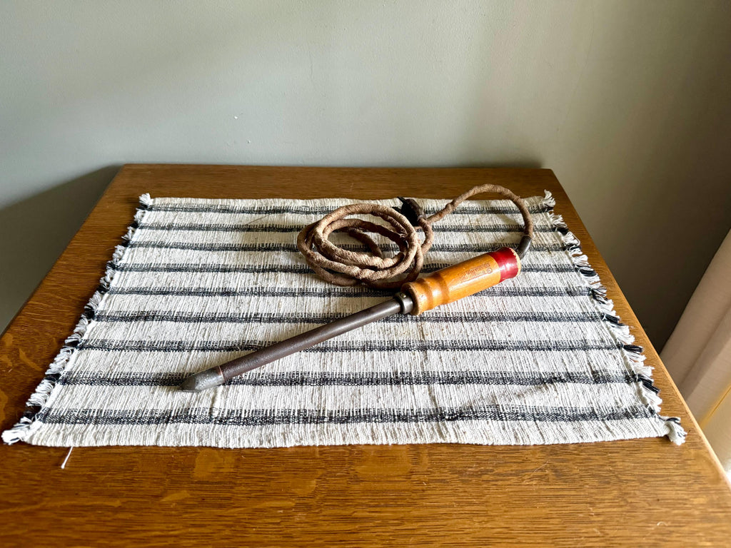Vtg Fulton No. 85 Soldering Iron | Wood Handled Electric Soldering Iron Wand | Large Working Soldering Iron