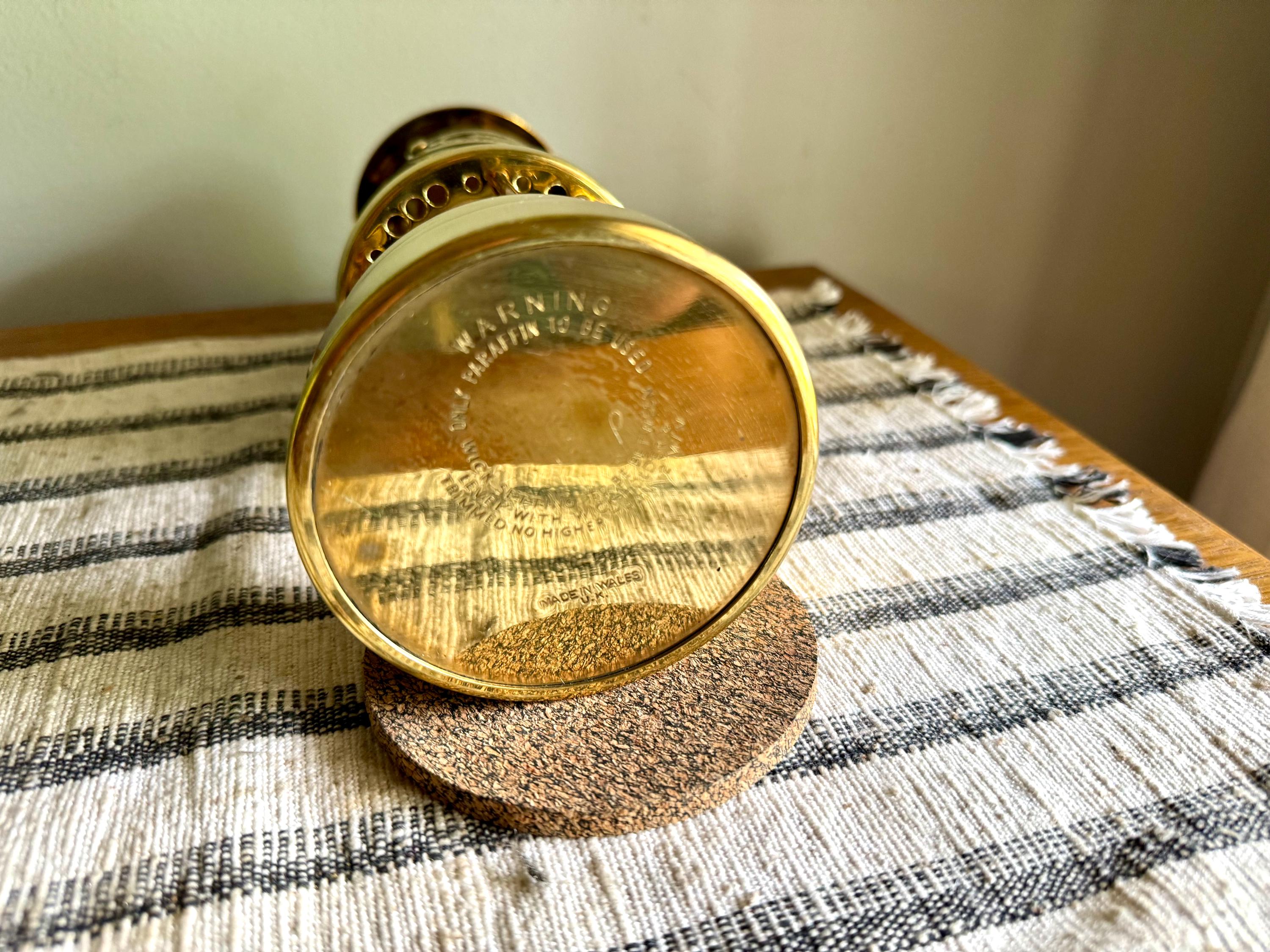 Vtg Brass British Coal Mining Lamp| Brass Miner's Lamp | Brass Welsh Safety Coal Miner's Lamp in Original Box| Brass Coal Mining Lantern