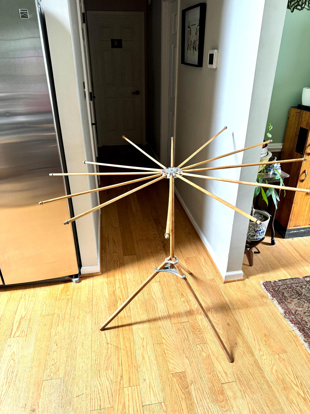 Artmoore Clothes Umbrella Drying Rack | Antique Clothes Rack | Wooden Armed Clothes Rack | Folding Clothes Rack | Wood Towel Rack