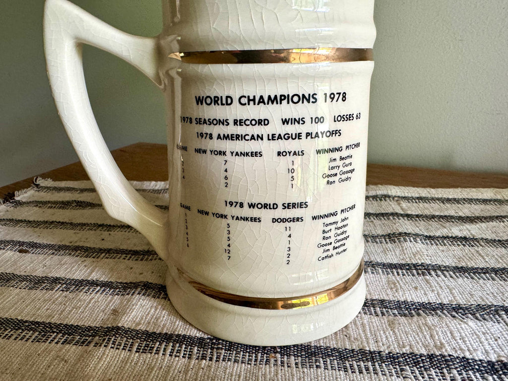 Vtg Lewis Bros. New York Yankees 1978 World Series Champions Mug | New York Yankees 1978 Champions Mug | Yankees 1978 Champions Beer Stein