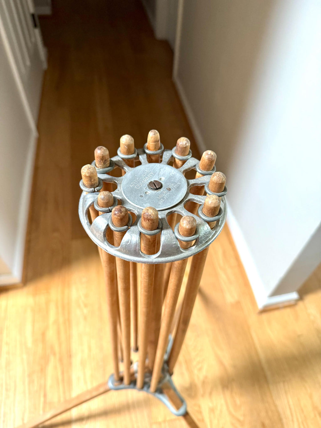 Artmoore Clothes Umbrella Drying Rack | Antique Clothes Rack | Wooden Armed Clothes Rack | Folding Clothes Rack | Wood Towel Rack