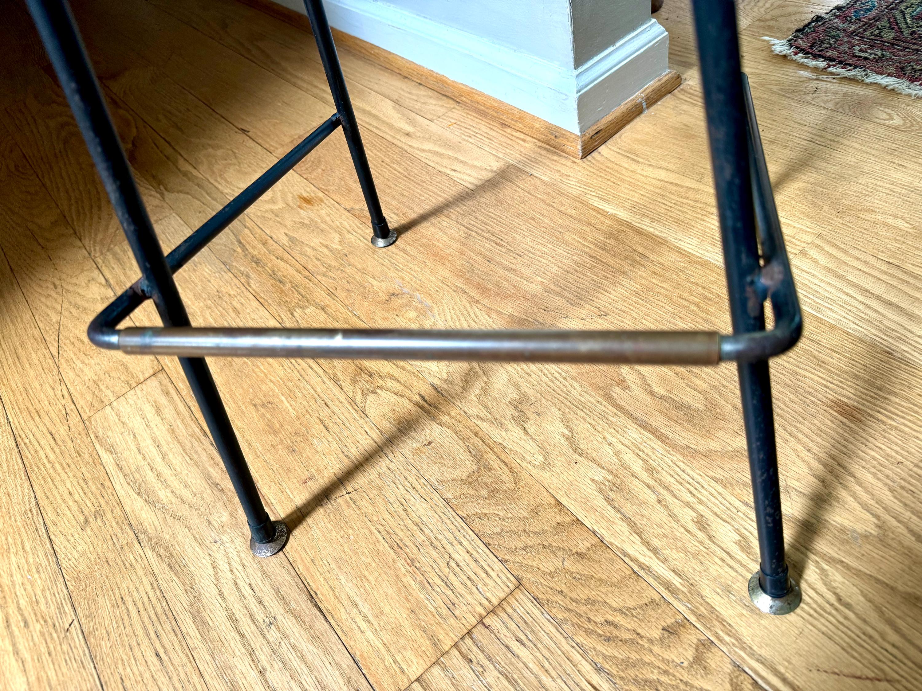 Industrial Drafting Chair | Ultra Stool & Chair Metal Stool | Green MCM Industrial Seating | Rustic Metal Chair | Mid Century Metal Chair