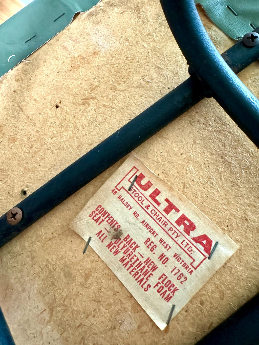 Industrial Drafting Chair | Ultra Stool & Chair Metal Stool | Green MCM Industrial Seating | Rustic Metal Chair | Mid Century Metal Chair