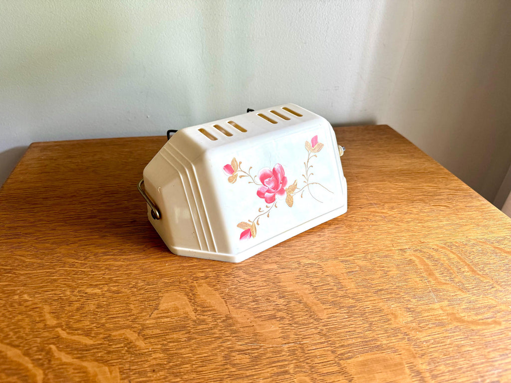 Vintage Mid Century Headboard Lamp | Floral Print Clip On Lamp | Bed Reading Lamp | Reading Lamp | Floral Headboard Reading Lamp