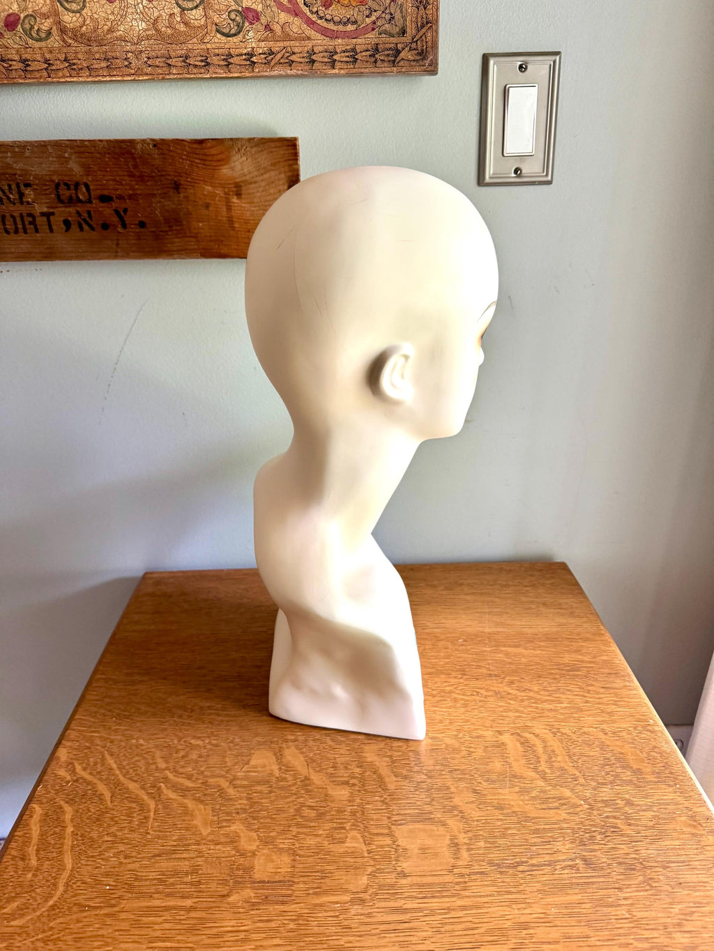 Vintage Estetica Designs Mannequin Head  | Hand Painted Mannequin Bust | Lady Mannequin Head Wig Display | Art Deco Mannequin Shop Display