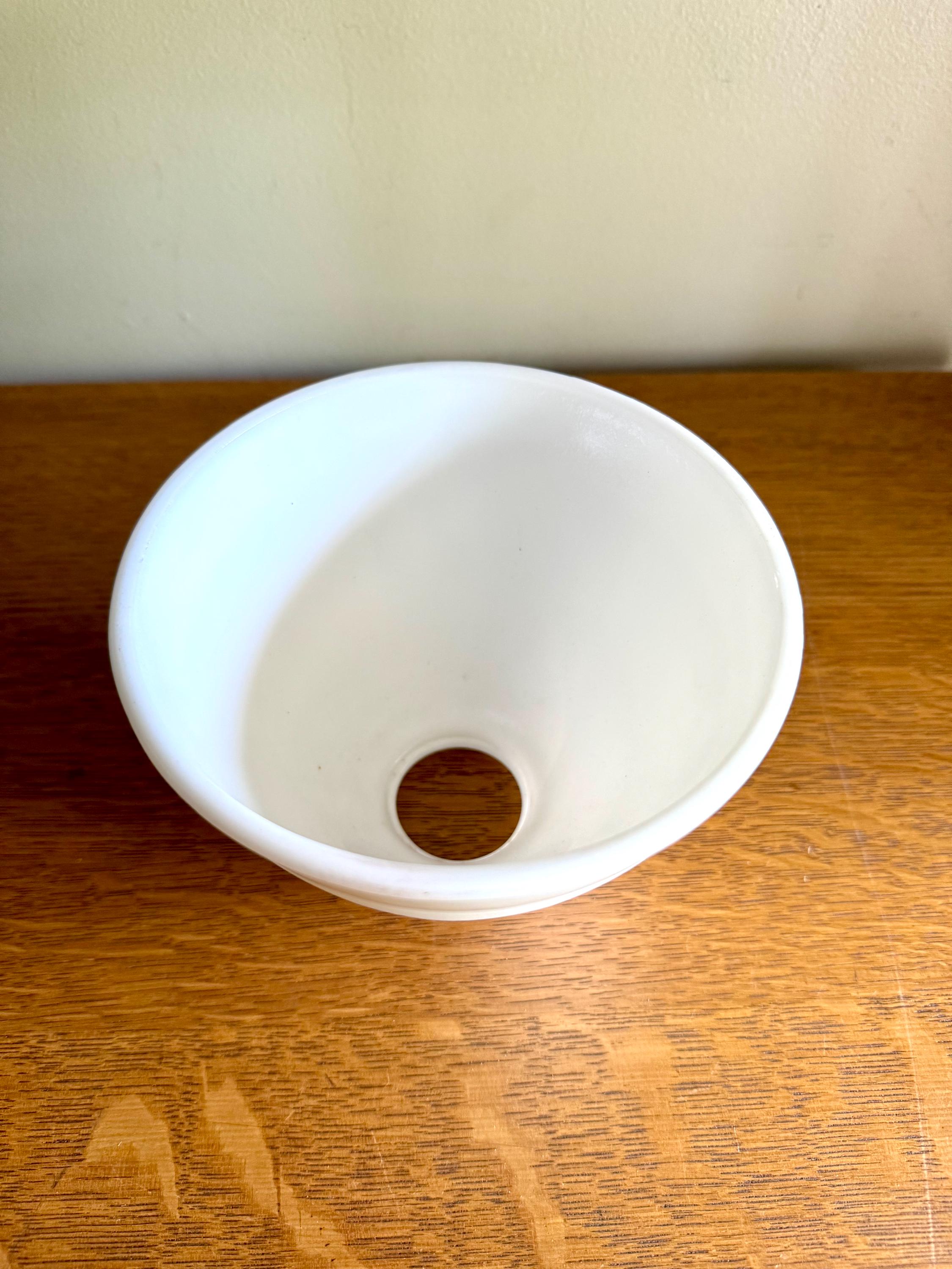 Vintage Milk Glass Lamp Shade | Corning Torchiere Diffuser | Stiffel Rembrandt Glass Shade | Small Waffle Pattern | 6"x 4 3/4"