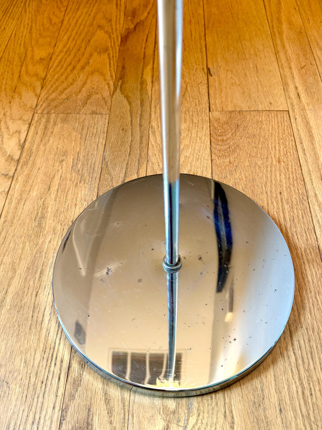 Vintage Mid Century Modern Adjustable Pleated Ribbon Shade Lamp | Pleated Drum Shade Adjustable Floor Lamp | Cloth Shade MCM Floor Lamp