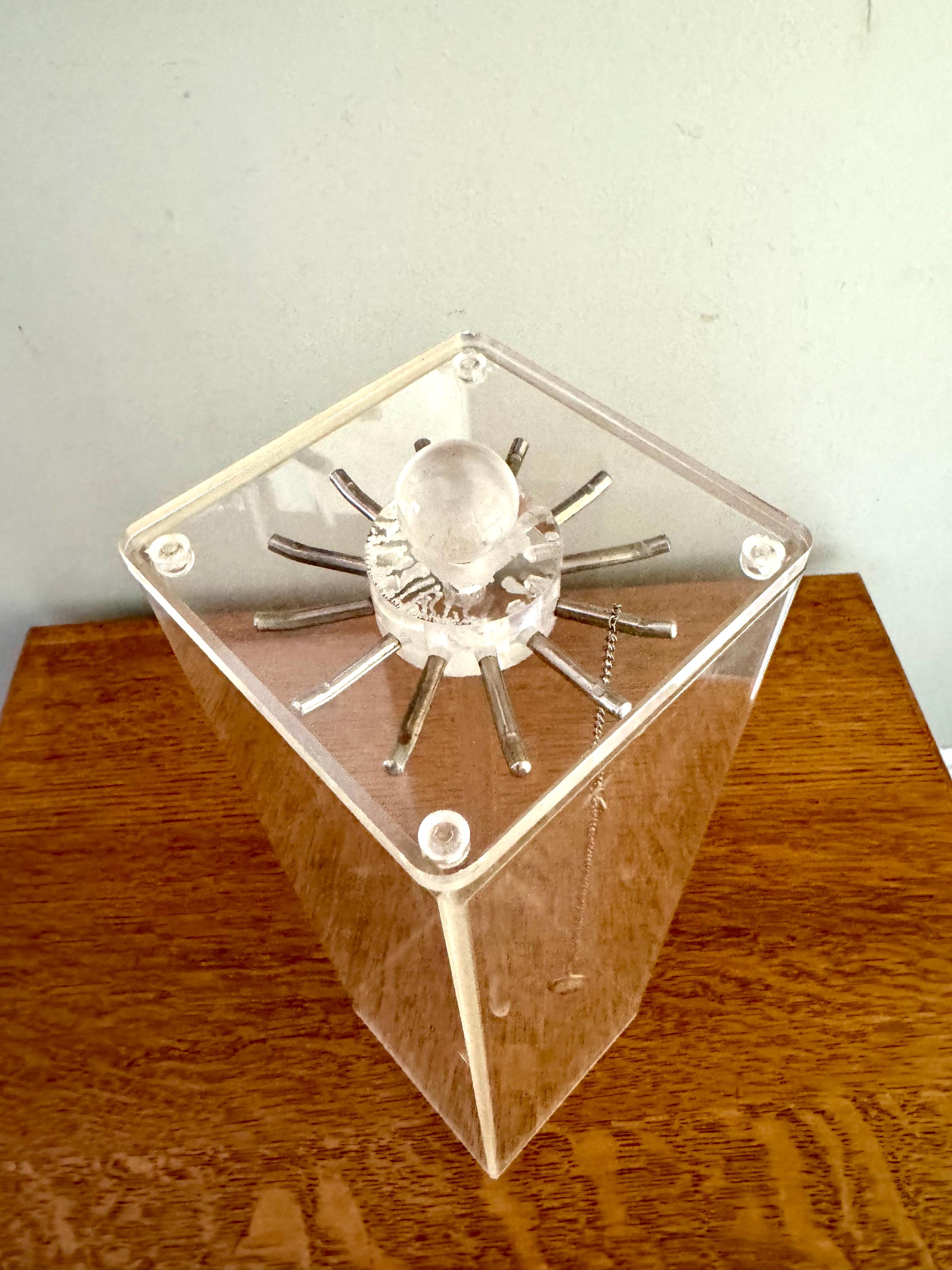 Vtg Acrylic Necklace Stand | Clear Acrylic Hanging Necklace Display | Clear Lucite Style Necklace Display