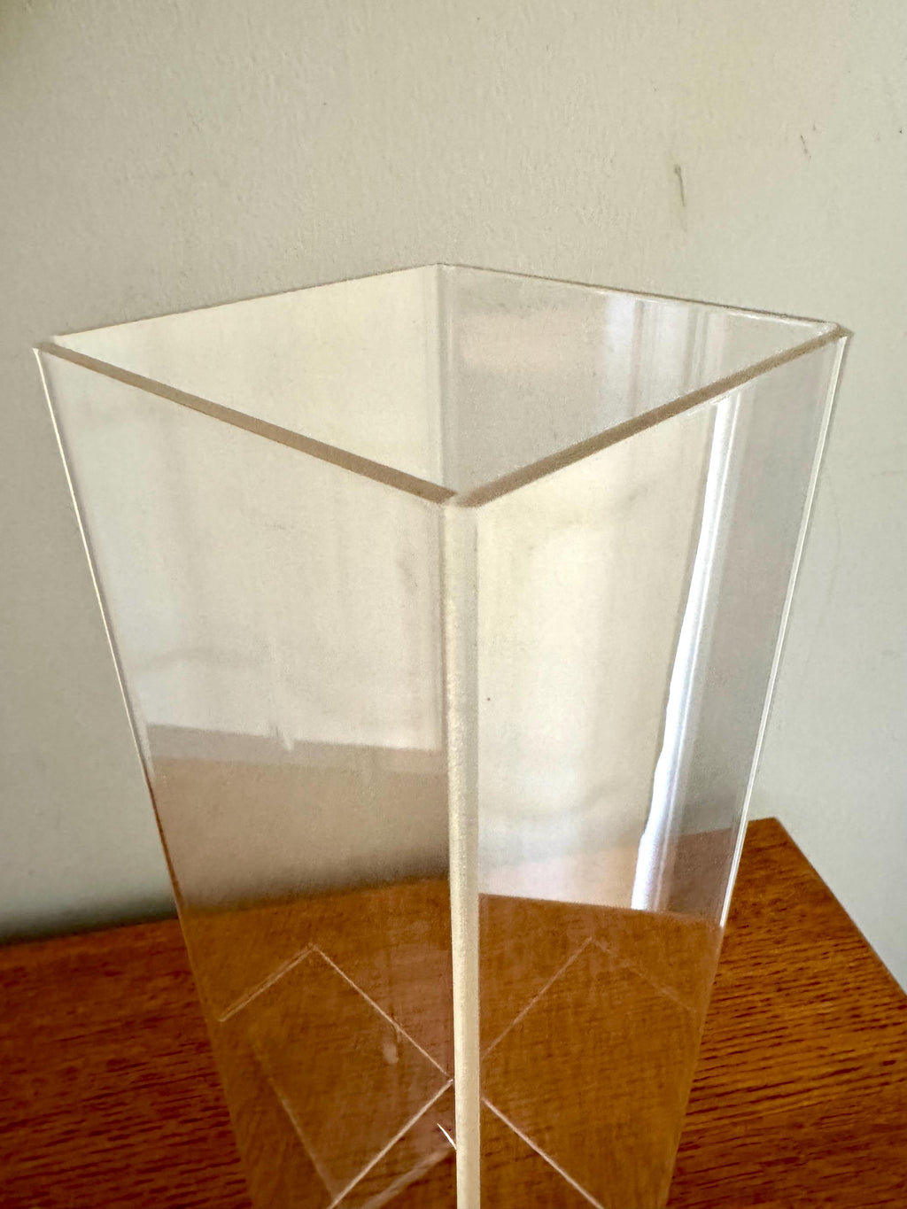 Vtg Acrylic Necklace Stand | Clear Acrylic Hanging Necklace Display | Clear Lucite Style Necklace Display
