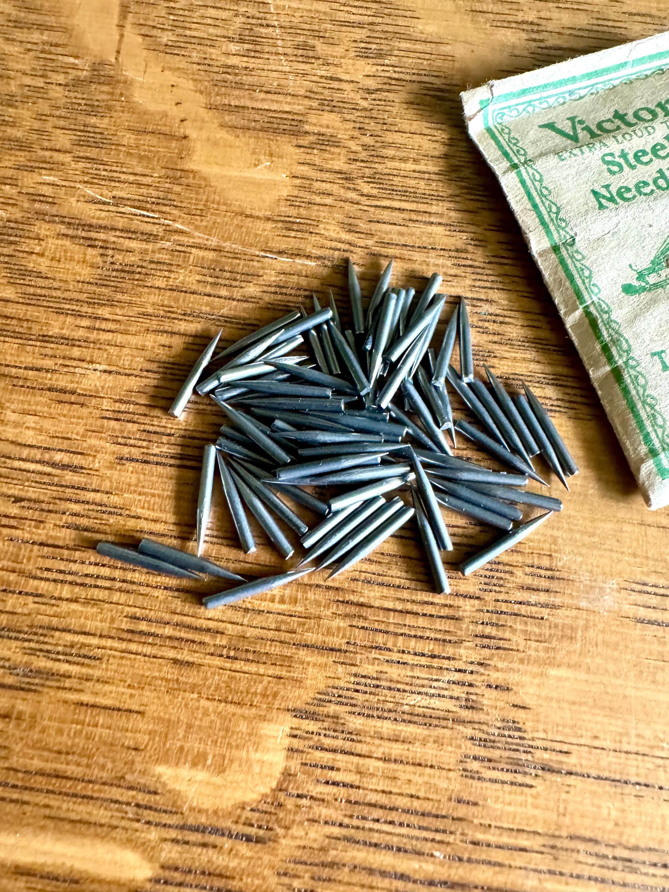 Victor Extra Loud Tone Steel Needles | Victrola Steel Needles in Original Pouch | Victrola Record Player Steel Needles| Victor Steel Needles