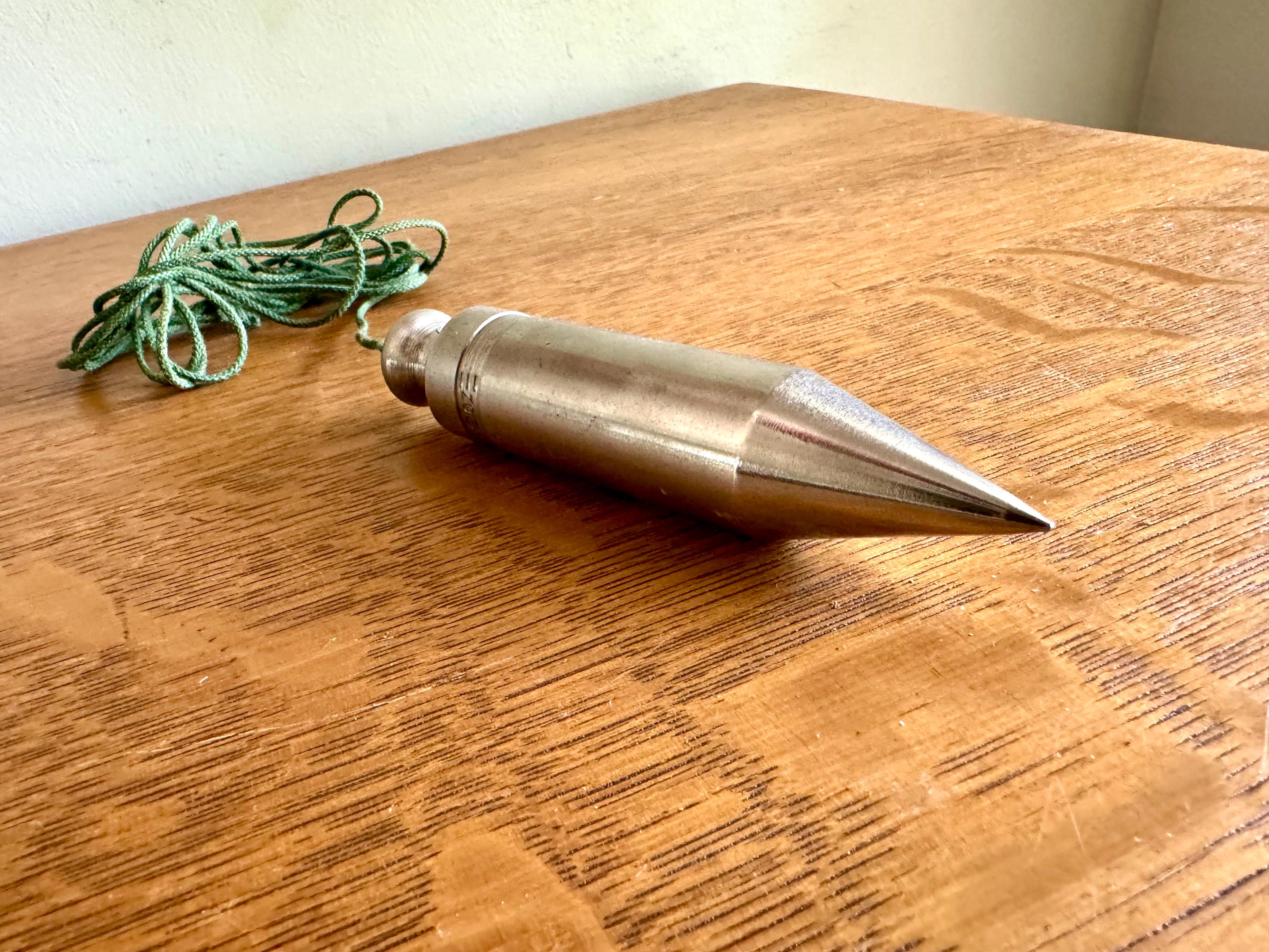 Vtg P & C Plumb Bob | P and C 1605 Plumb Bob | 12 oz.Plumb Bob | Carpenter's Tool