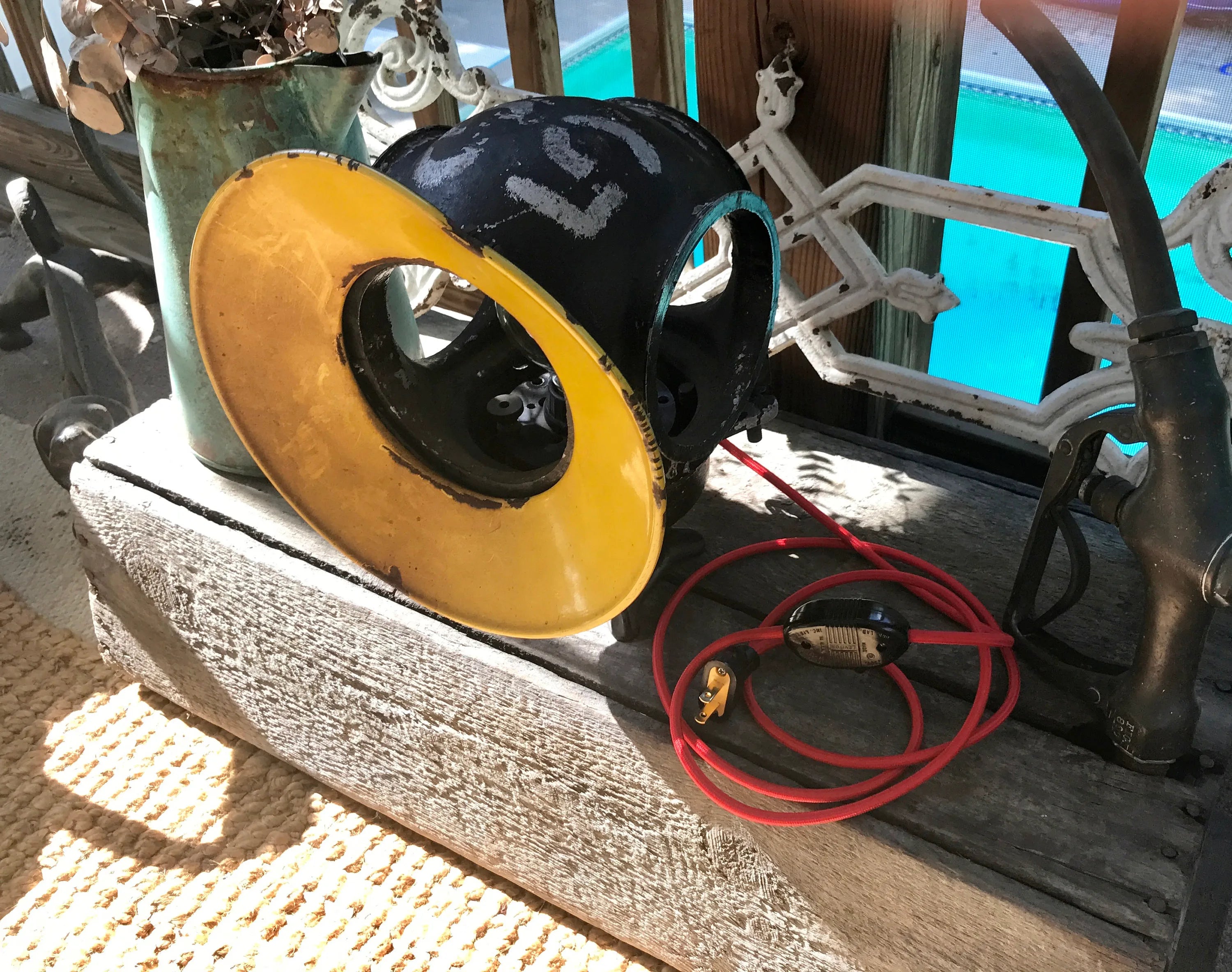 Rustic Railroad Signal Light | Upcycled Railroad Lamp | Steampunk Lamp | Railroad Decor Light | Vintage Railroad Switch Lantern | Repurposed