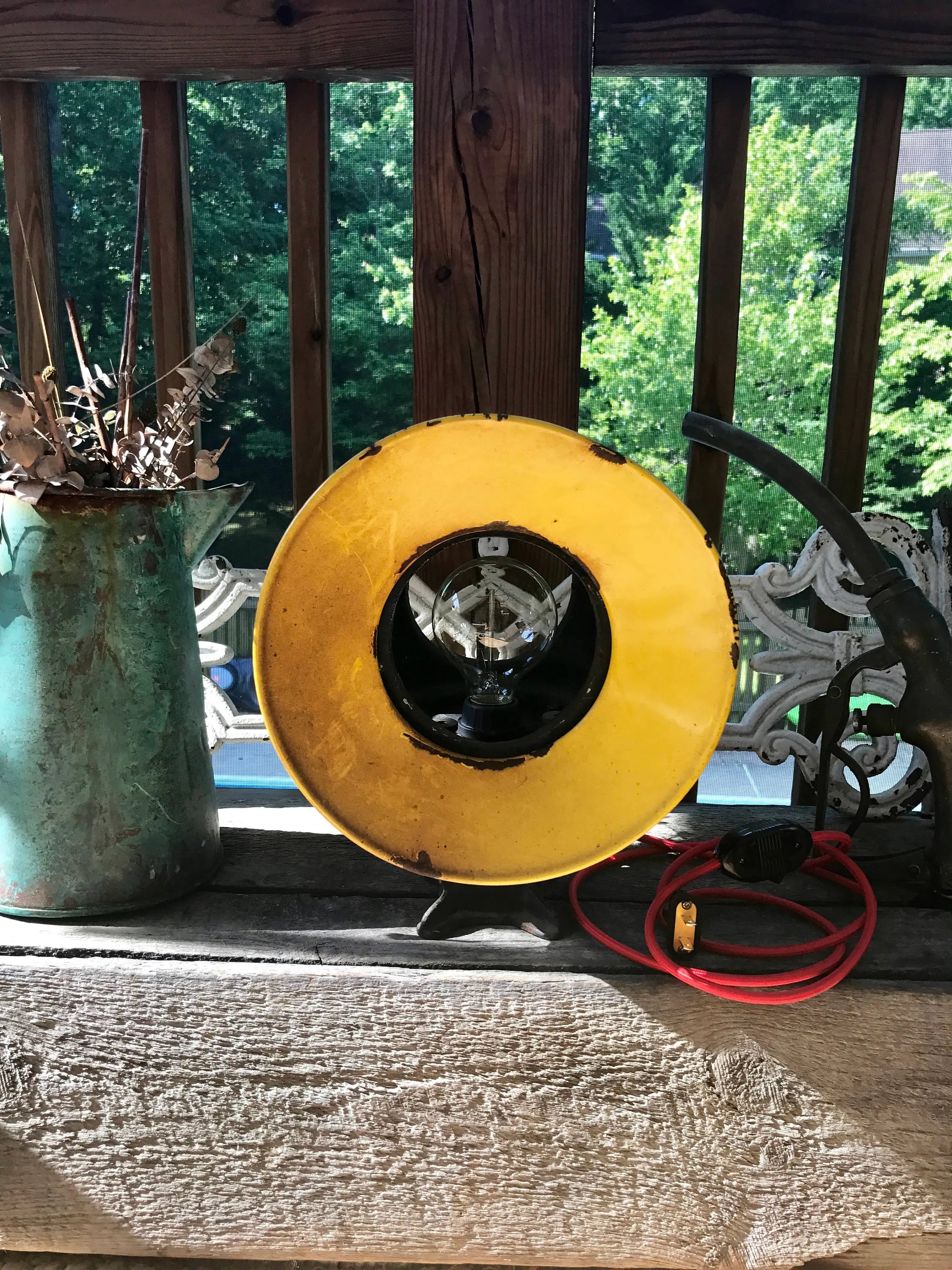 Rustic Railroad Signal Light | Upcycled Railroad Lamp | Steampunk Lamp | Railroad Decor Light | Vintage Railroad Switch Lantern | Repurposed